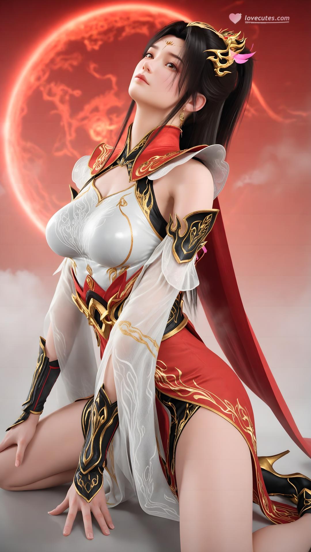 AI Generated Anime Girl - 대주재 샤오샤오 화이트 스타킹 갤러리 70P