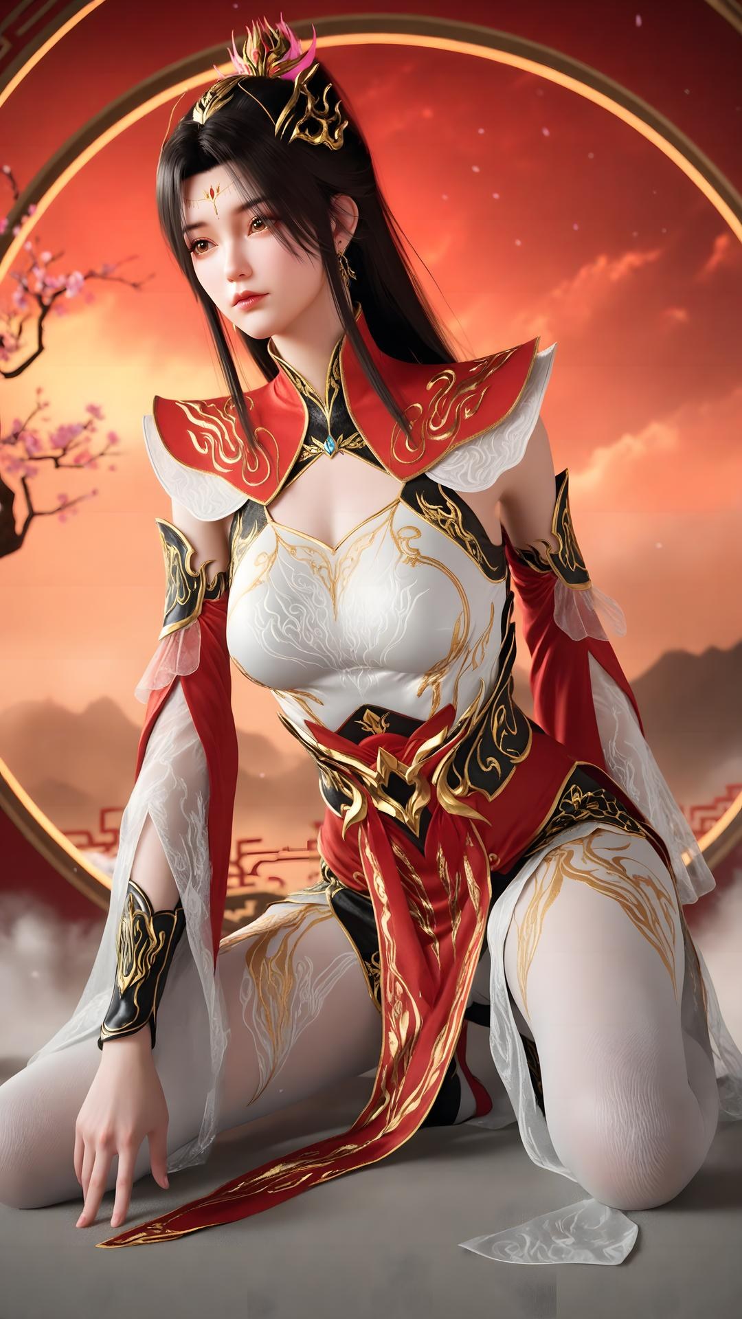 AI Generated Anime Girl - 대주재 샤오샤오 화이트 스타킹 갤러리 70P