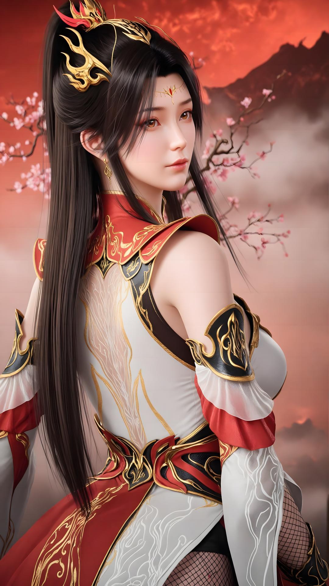 AI Generated Anime Girl - 대주재 샤오샤오 화이트 스타킹 갤러리 70P