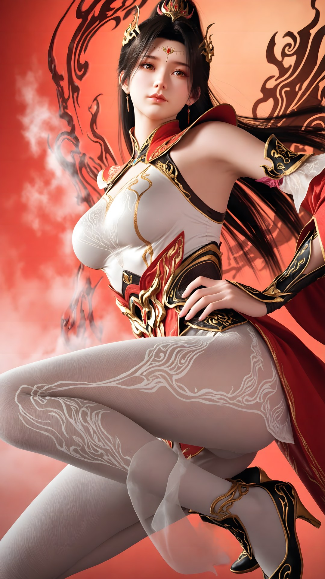 AI Generated Anime Girl - The Great Ruler Xiao Xiao ถุงน่องขาว 70P