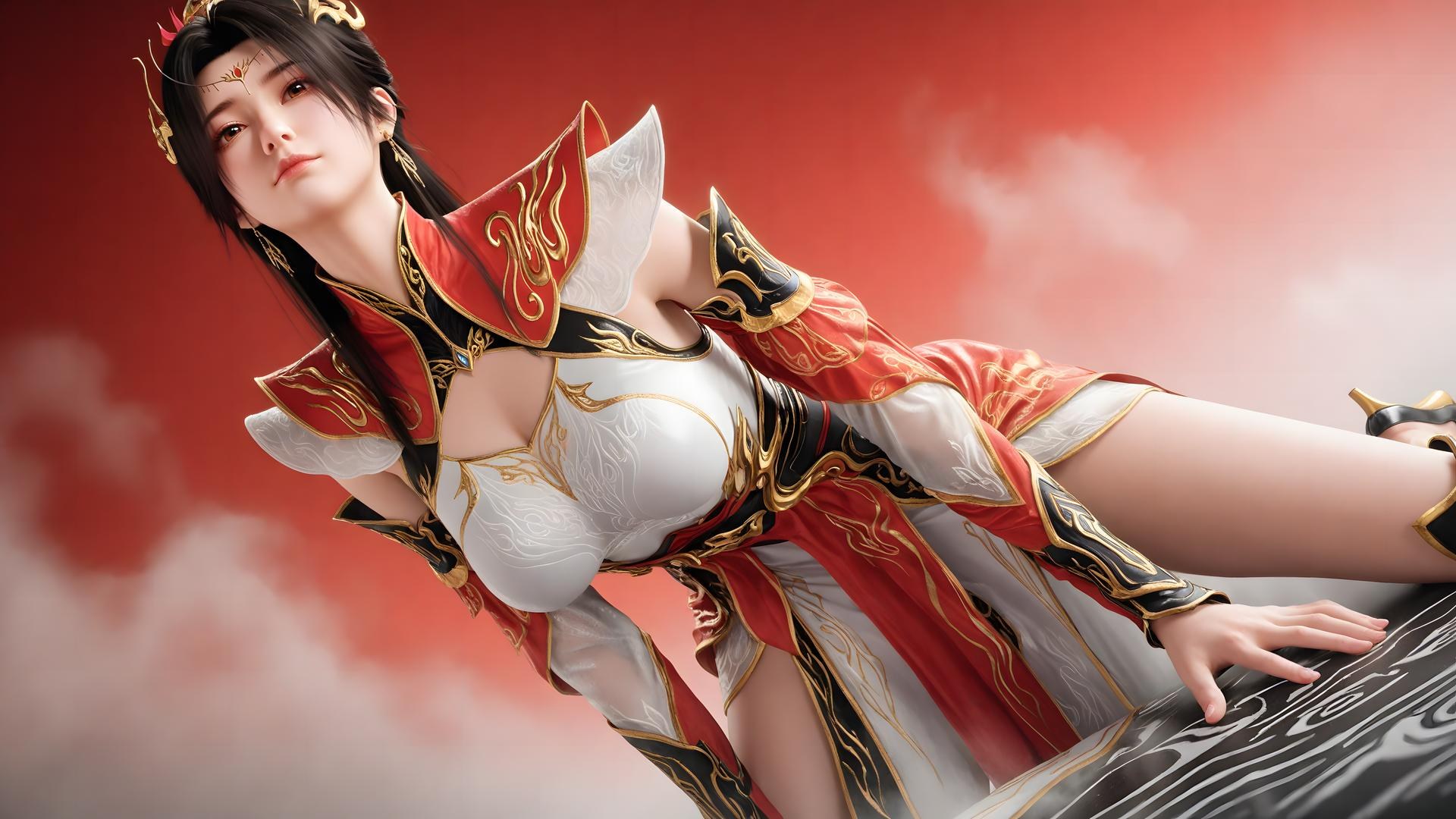 AI Generated Anime Girl - The Great Ruler Xiao Xiao ถุงน่องขาว 70P