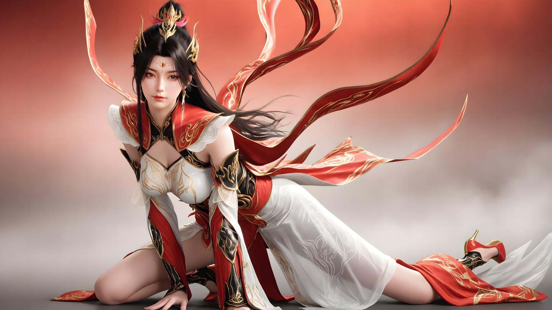 AI Generated Anime Girl - The Great Ruler Xiao Xiao tất trắng 70P