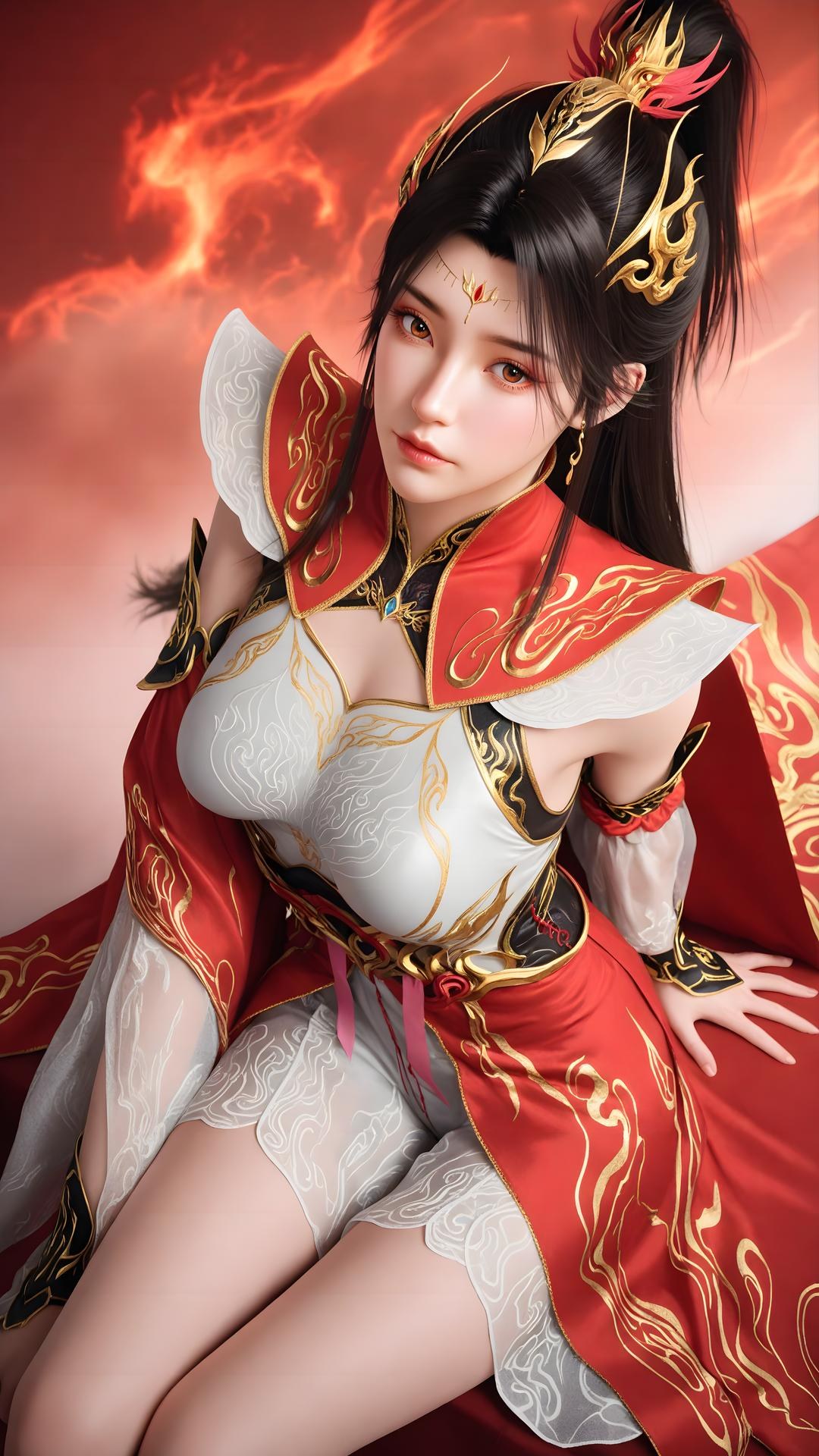 AI Generated Anime Girl - The Great Ruler Xiao Xiao tất trắng 70P