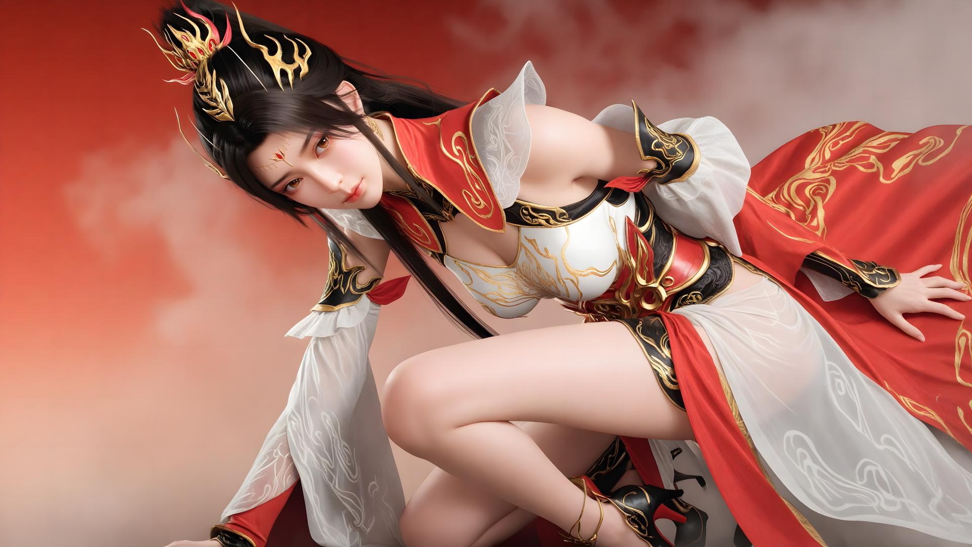 AI Generated Anime Girl - The Great Ruler Xiao Xiao tất trắng 70P