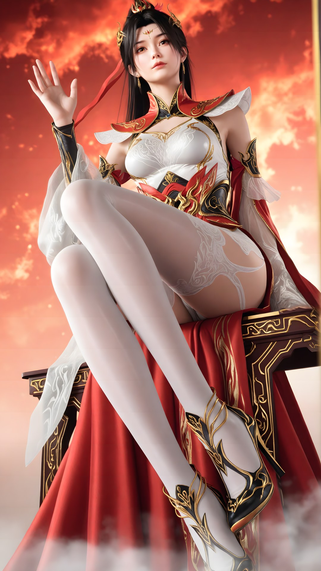 AI Generated Anime Girl - The Great Ruler Xiao Xiao tất trắng 70P