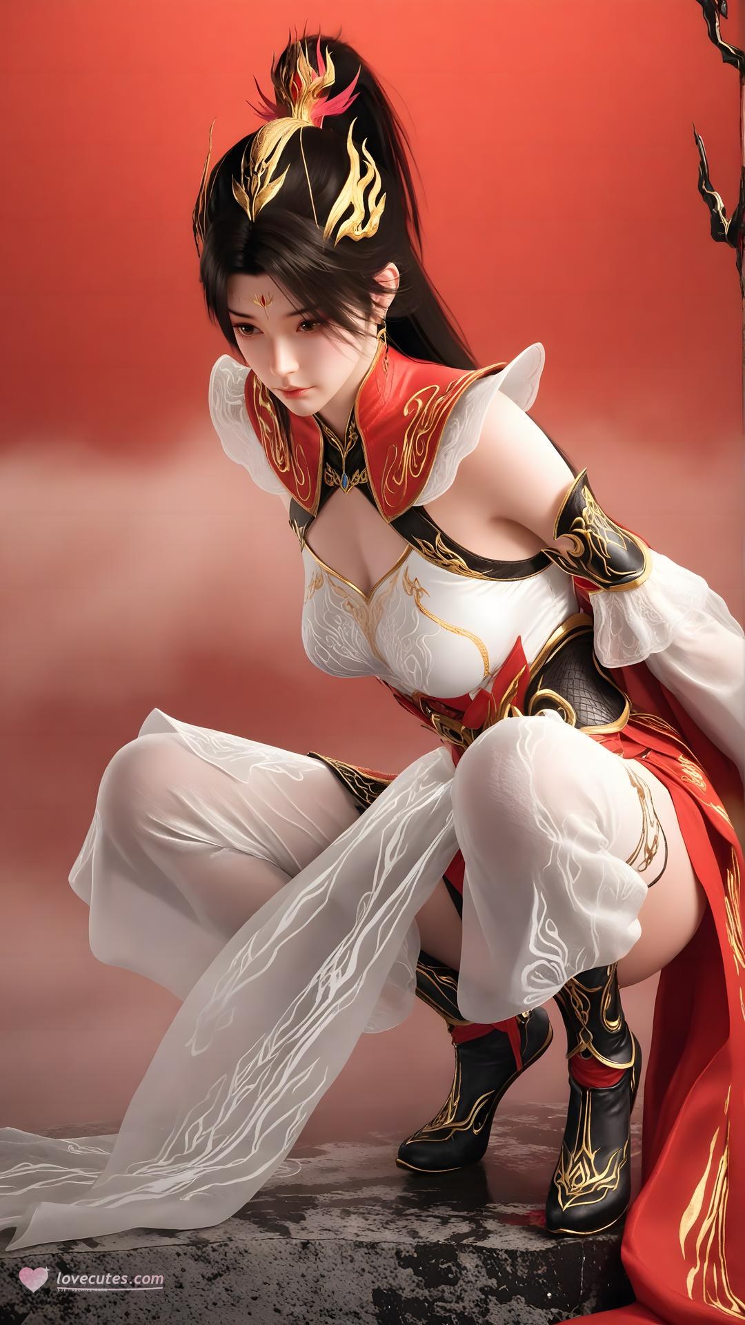 AI Generated Anime Girl - The Great Ruler Xiao Xiao tất trắng 70P