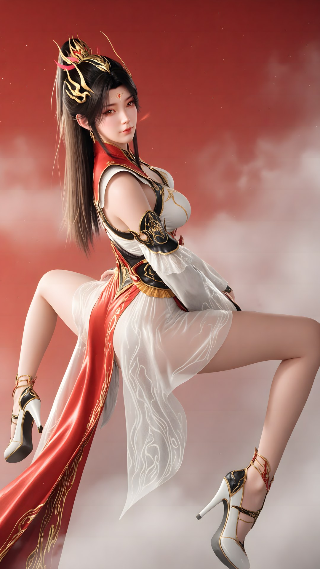 AI Generated Anime Girl - The Great Ruler Xiao Xiao tất trắng 70P