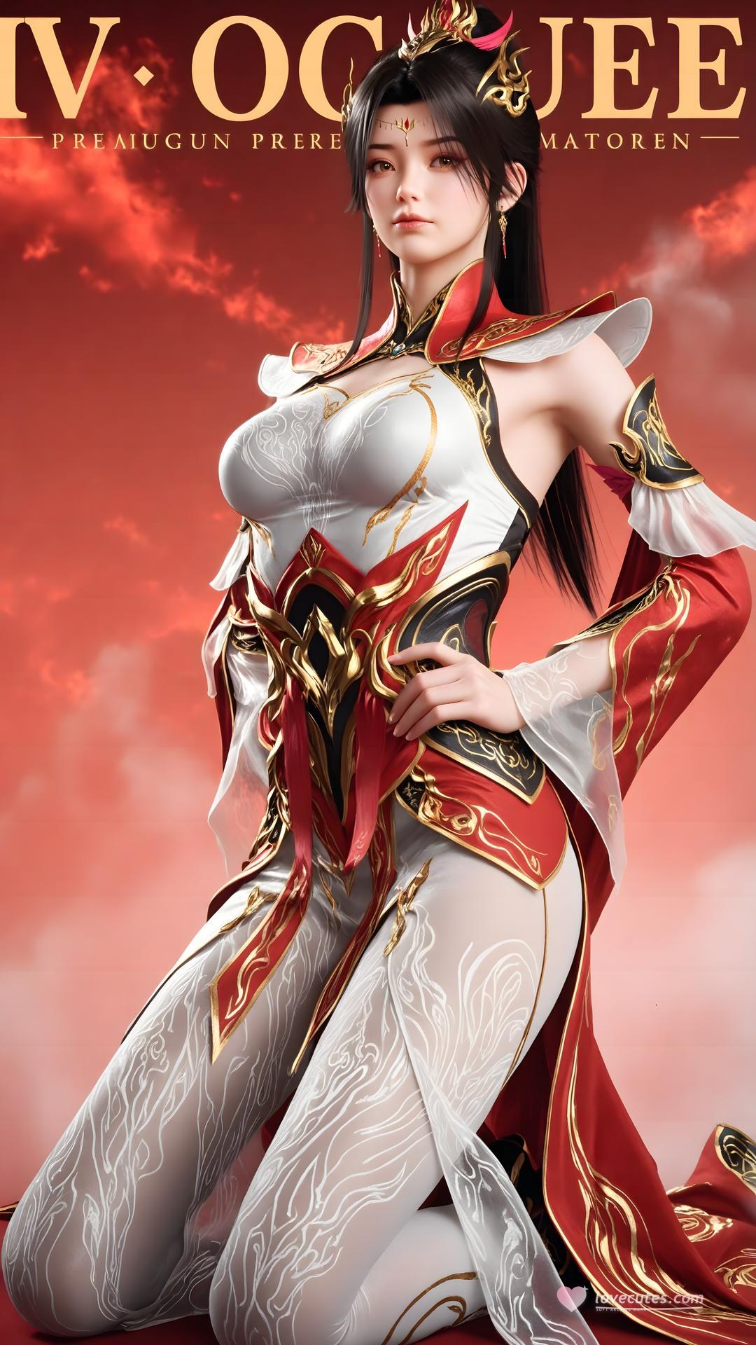 AI Generated Anime Girl - The Great Ruler Xiao Xiao White Stockings Gallery 70P