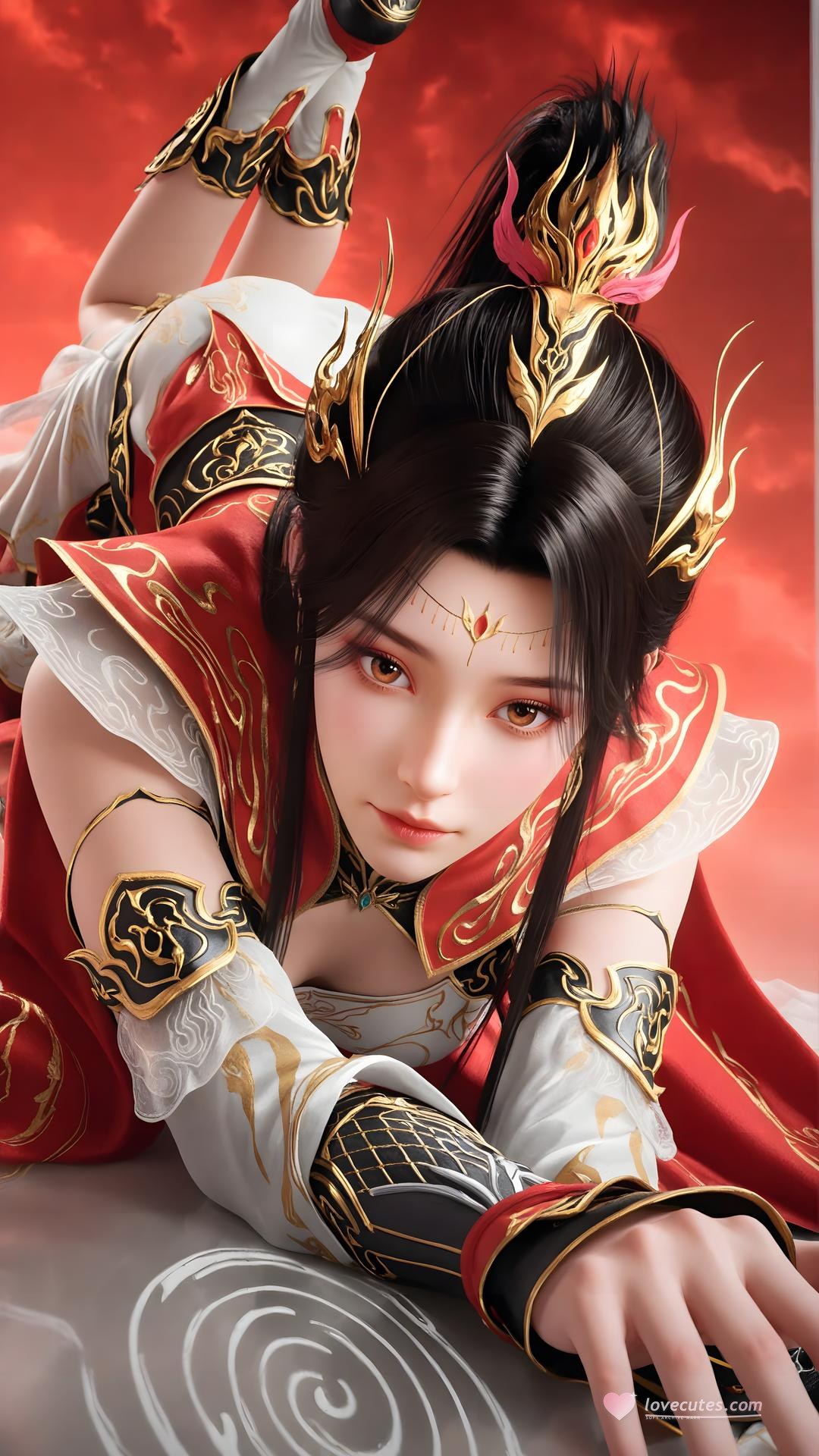 AI Generated Anime Girl - The Great Ruler Xiao Xiao White Stockings Gallery 70P