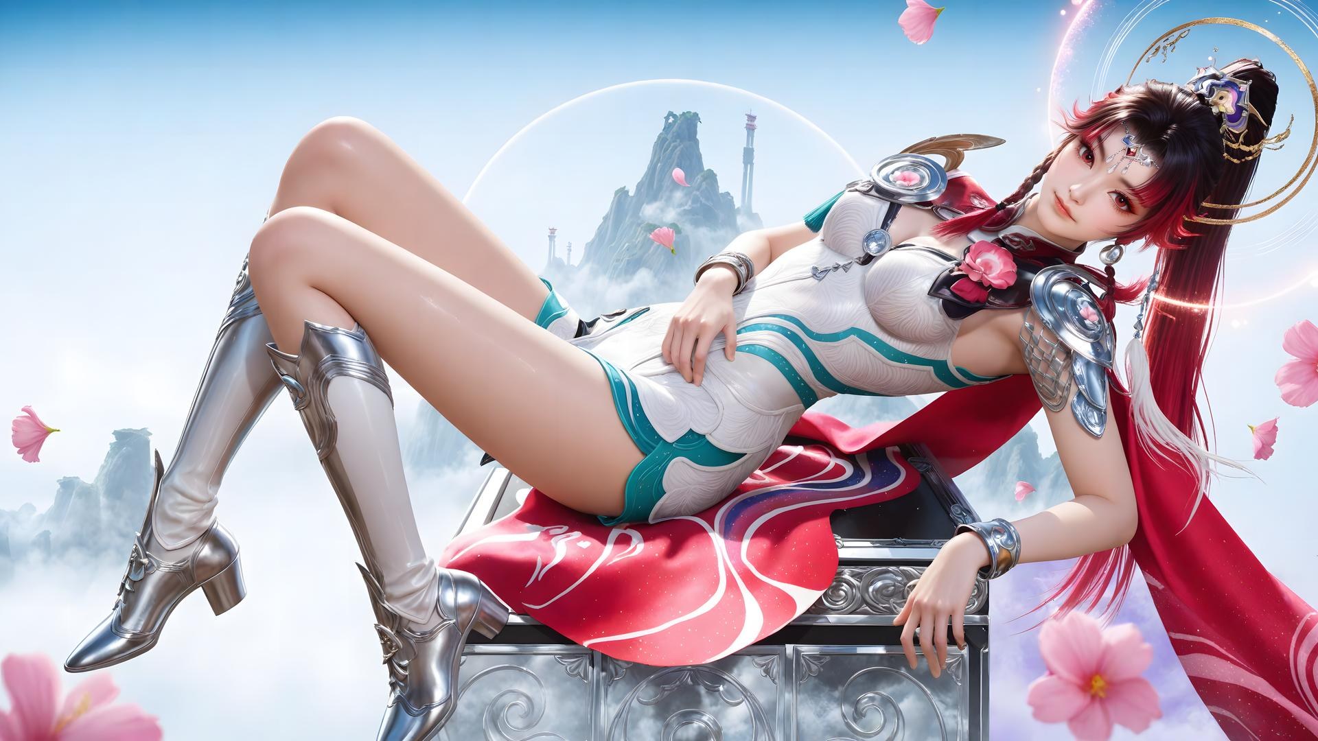 AI Generated Anime Girl - 神驥 雲纓 メカスーツ キャラクター画像集 68P