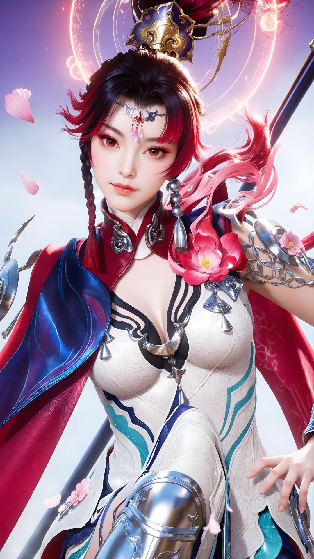 AI Generated Anime Girl - Shenji Yunying bodysuit cơ giáp 68P
