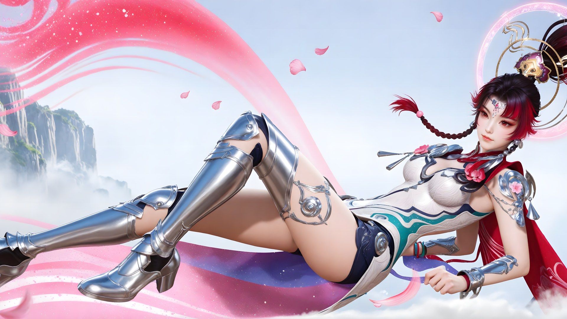 AI Generated Anime Girl - Shenji Yunying bodysuit cơ giáp 68P