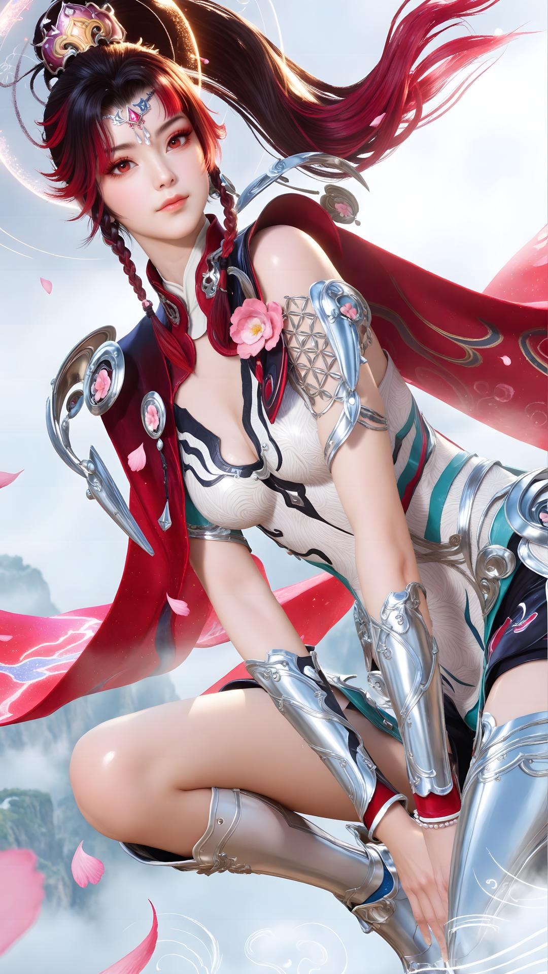 AI Generated Anime Girl - Shenji Yunying bodysuit cơ giáp 68P