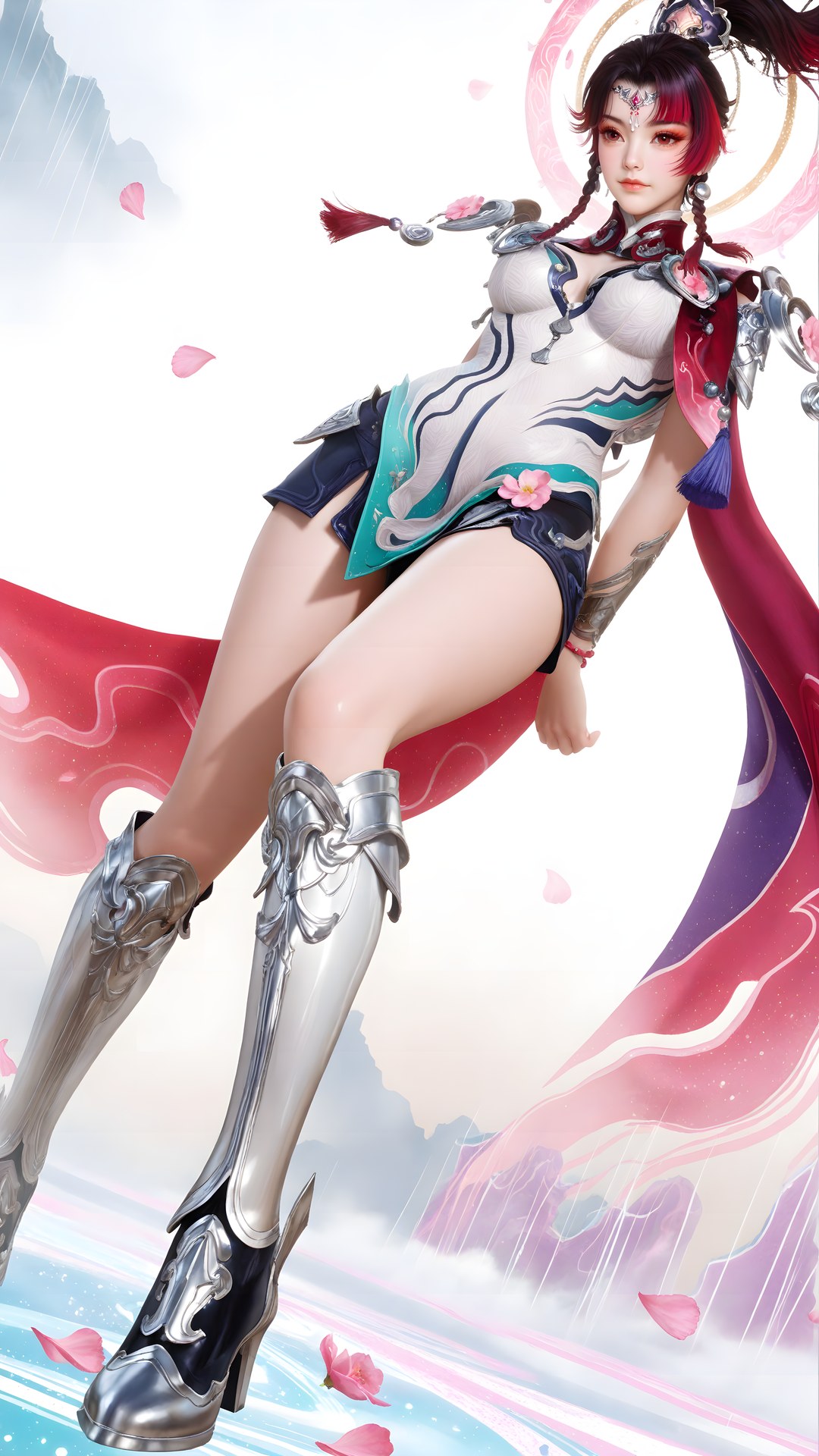 AI Generated Anime Girl - Shenji Yunying bodysuit cơ giáp 68P