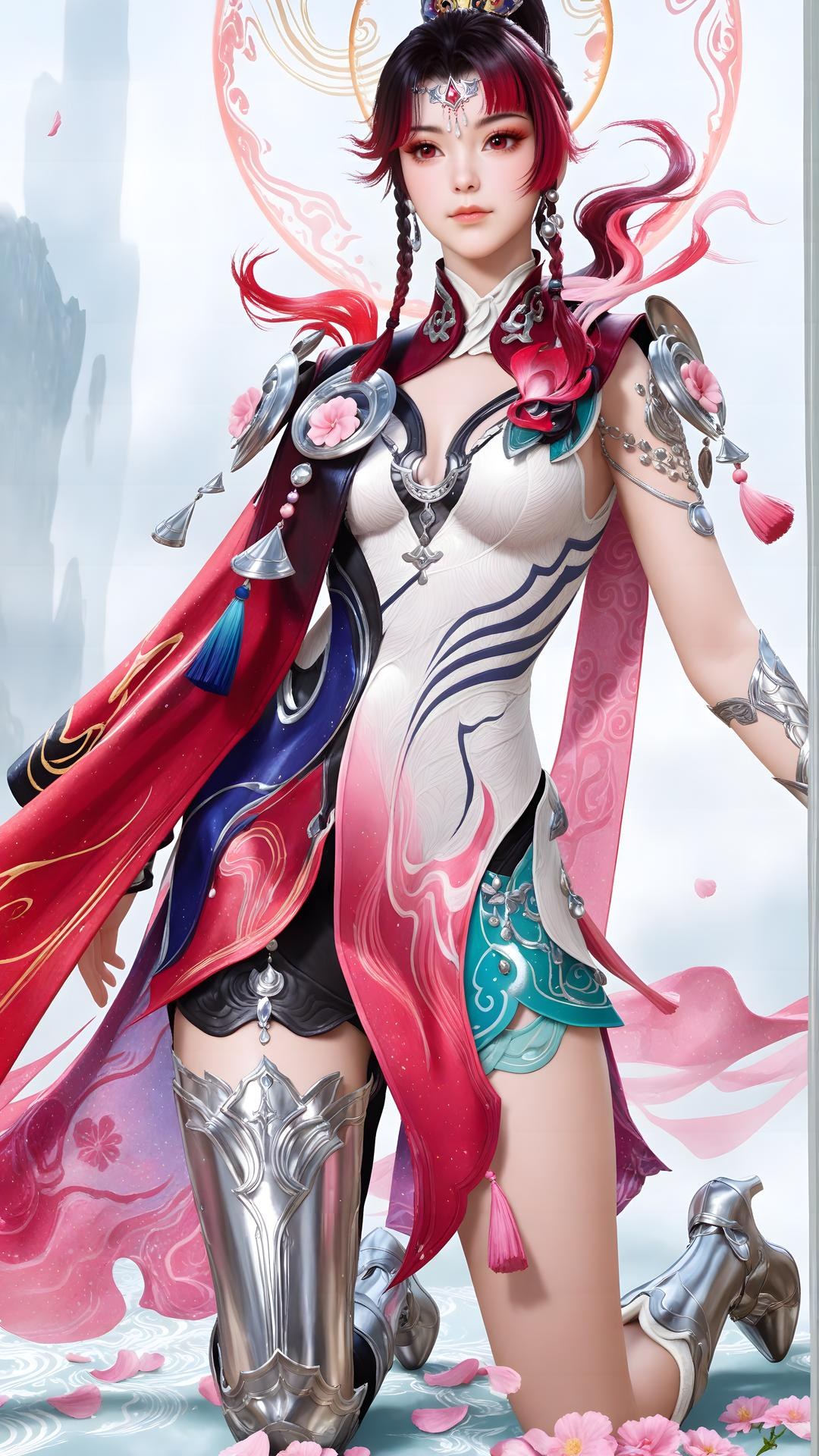 AI Generated Anime Girl - Shenji Yunying bodysuit cơ giáp 68P