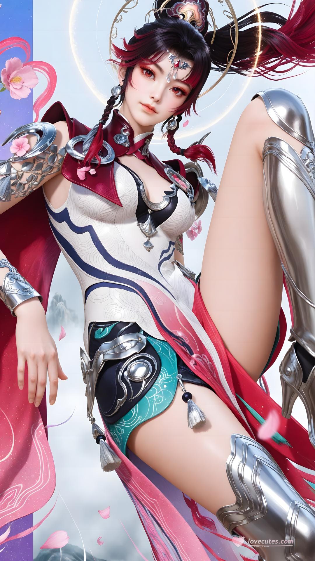 AI Generated Anime Girl - Shenji Yunying bodysuit cơ giáp 68P