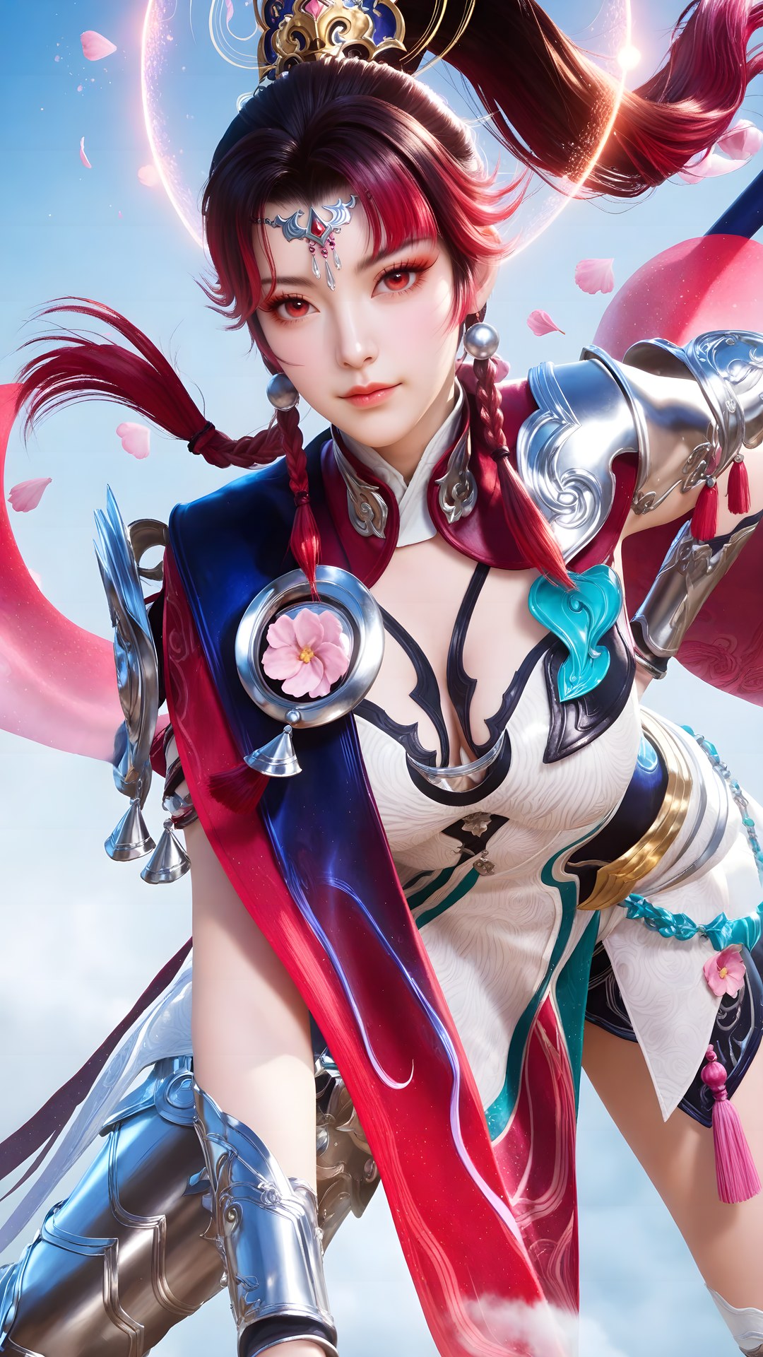 AI Generated Anime Girl - Shenji Yunying bodysuit cơ giáp 68P