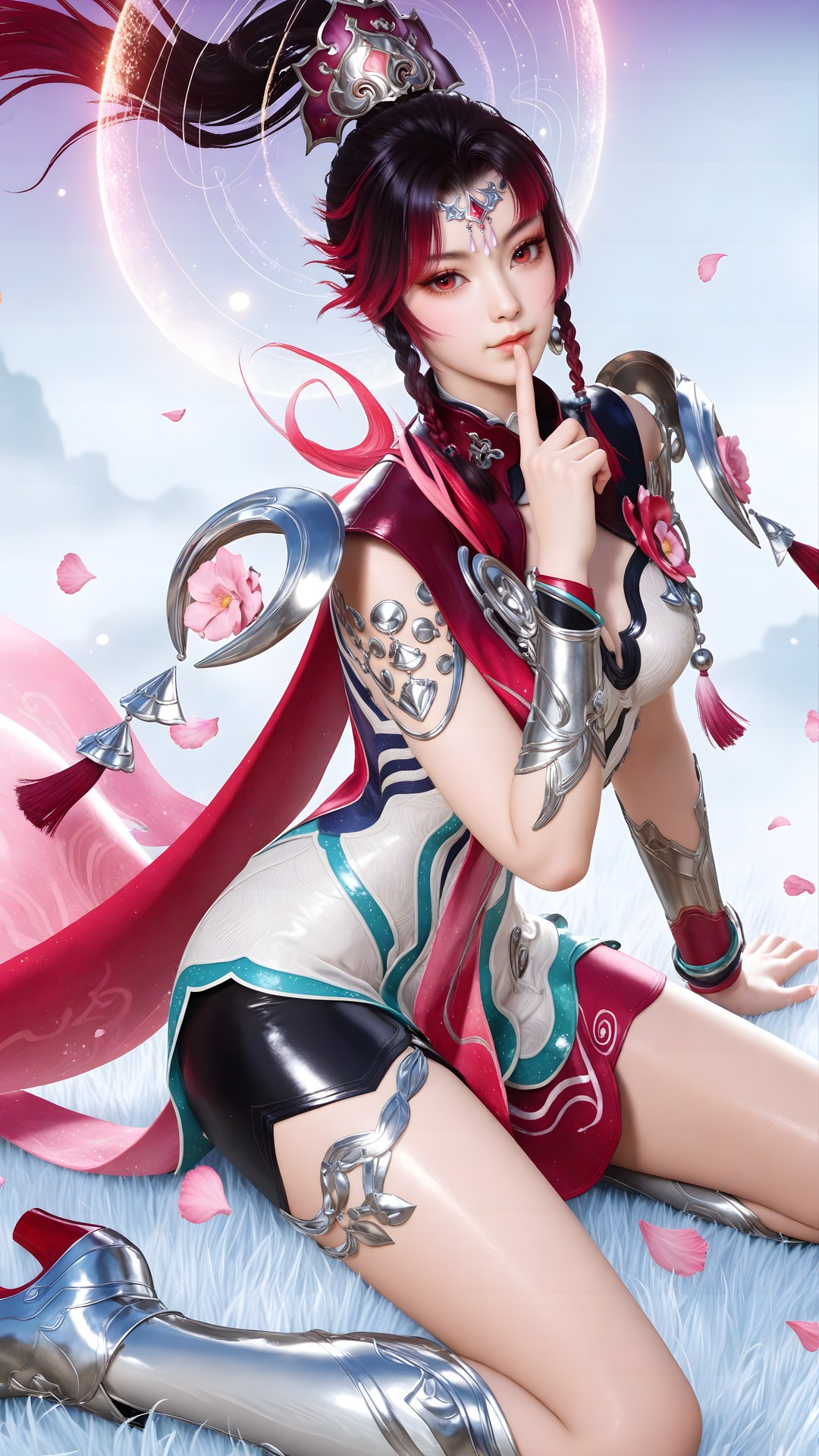 AI Generated Anime Girl - Shenji Yunying bodysuit cơ giáp 68P