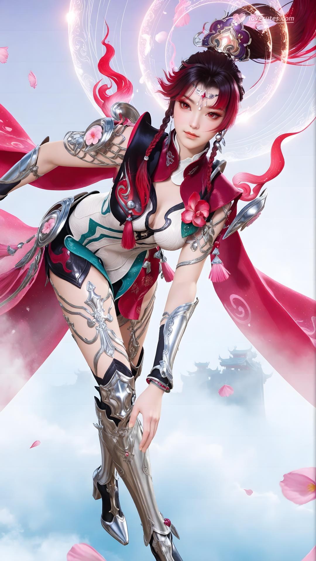 AI Generated Anime Girl - Shenji Yunying bodysuit cơ giáp 68P