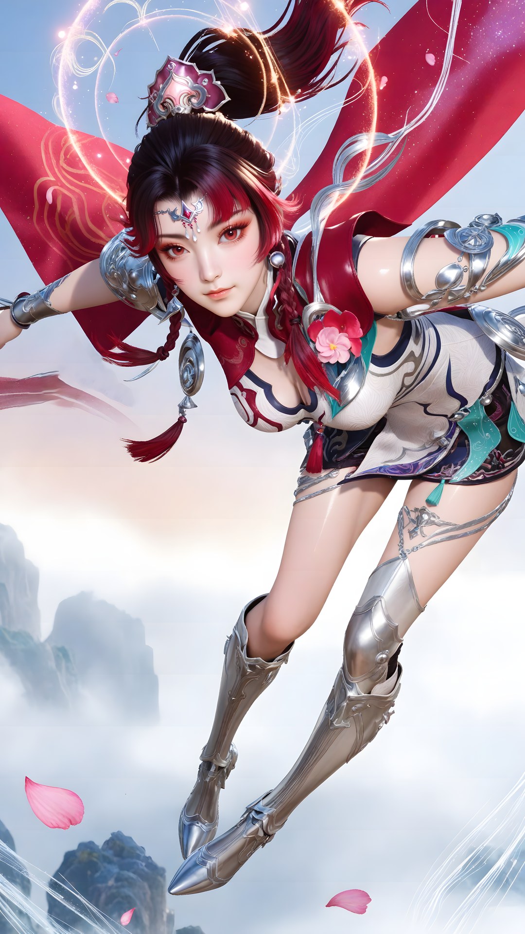 AI Generated Anime Girl - Shenji Yunying bodysuit cơ giáp 68P