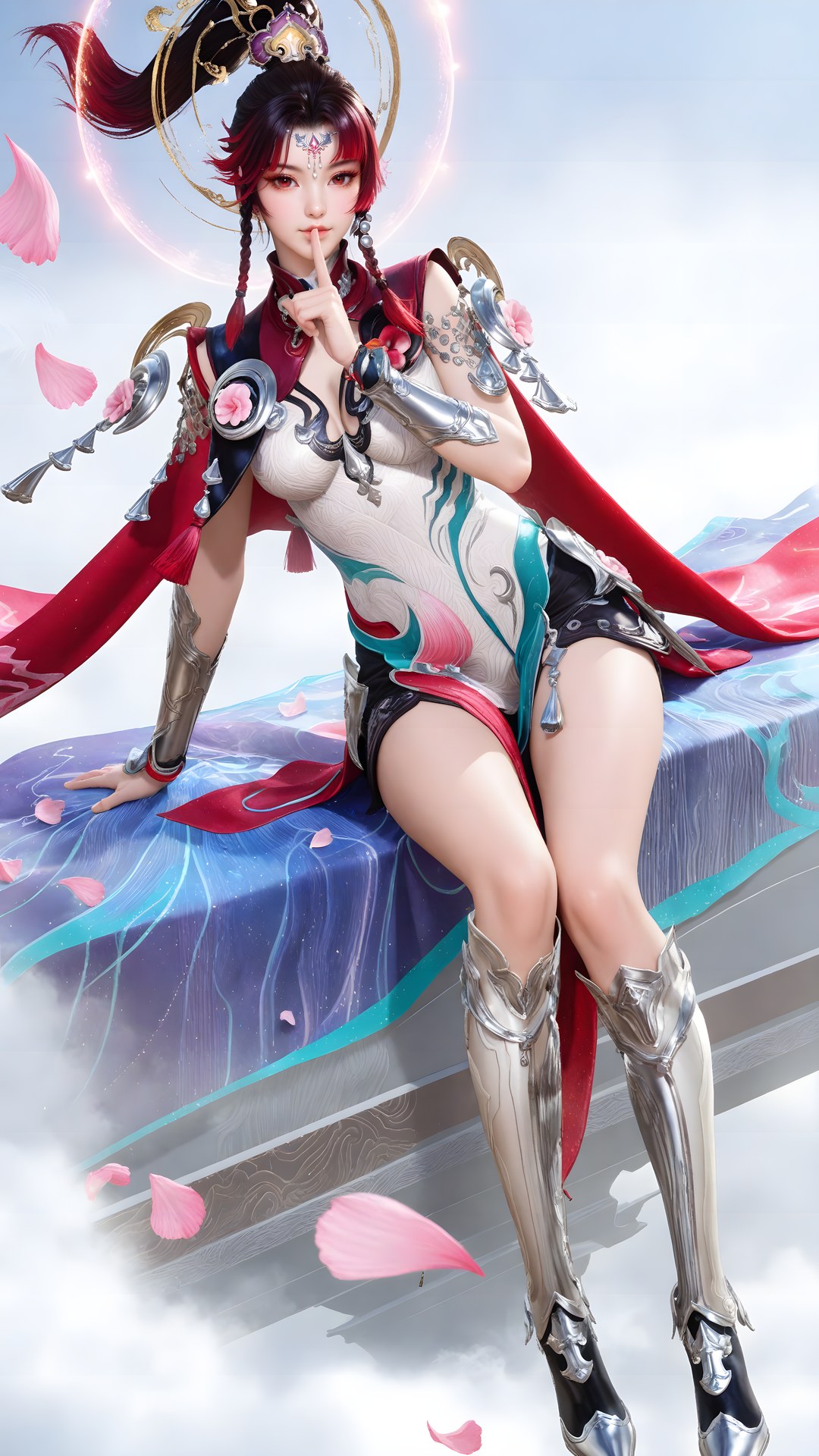 AI Generated Anime Girl - Shenji Yunying bodysuit cơ giáp 68P