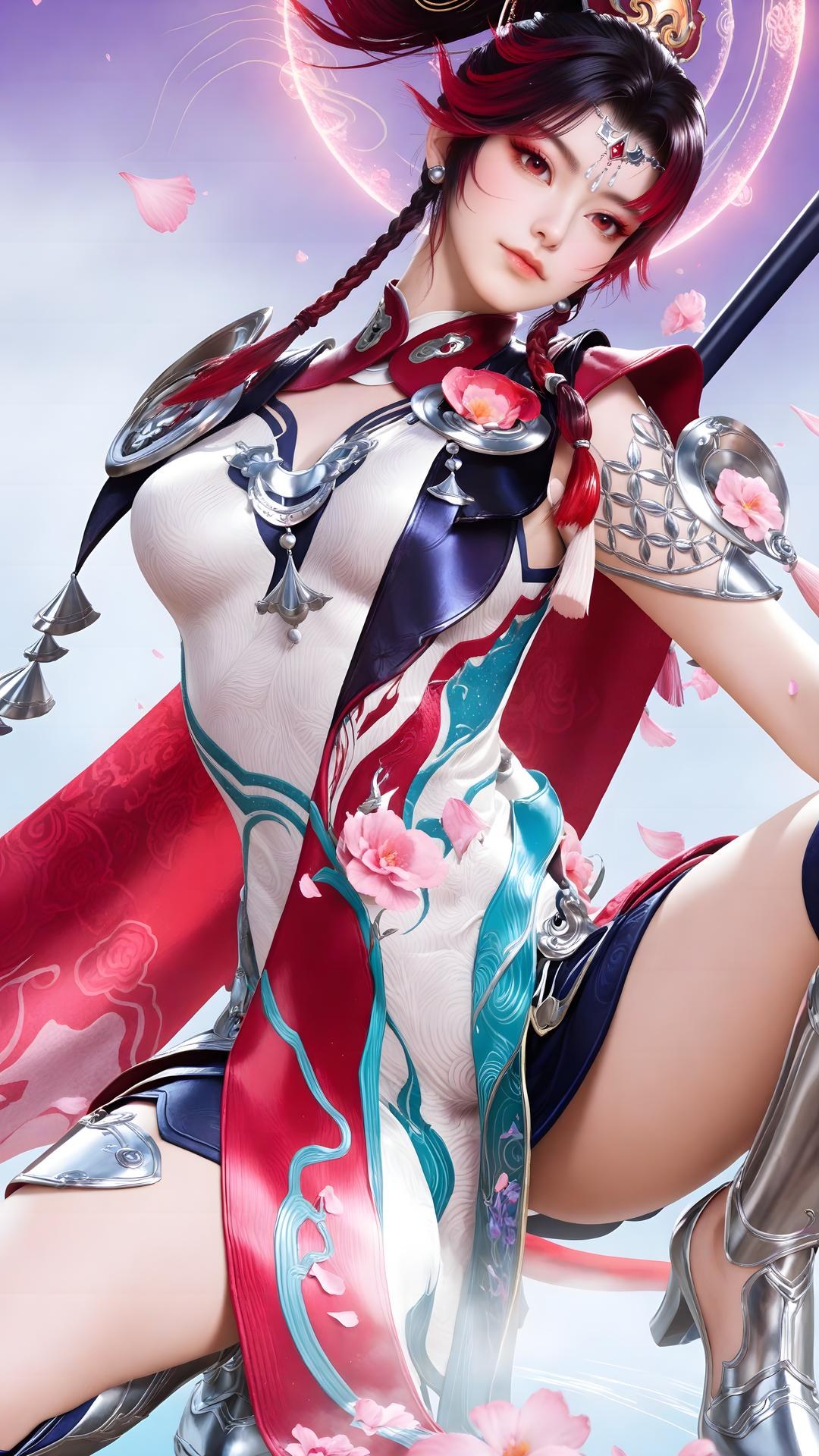 AI Generated Anime Girl - Shenji Yunying bodysuit cơ giáp 68P