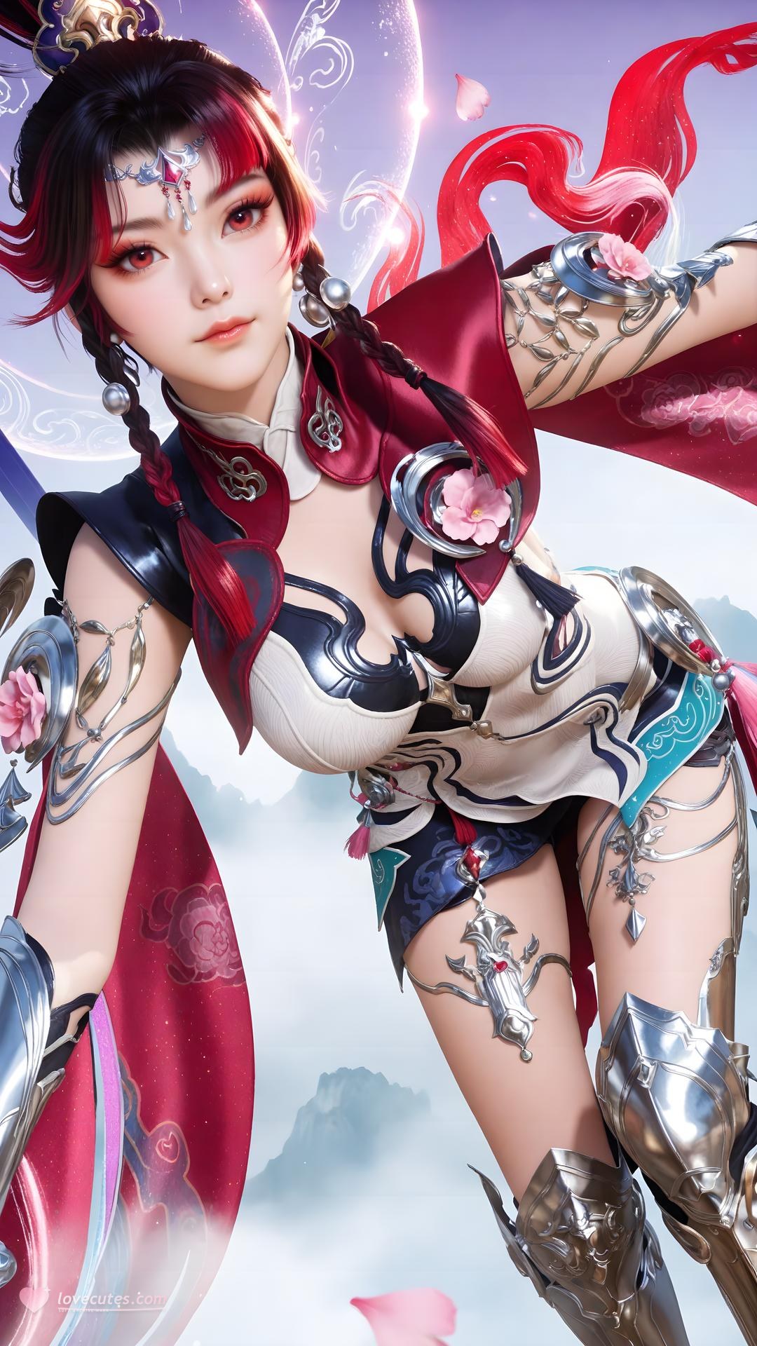 AI Generated Anime Girl - Shenji Yunying bodysuit cơ giáp 68P