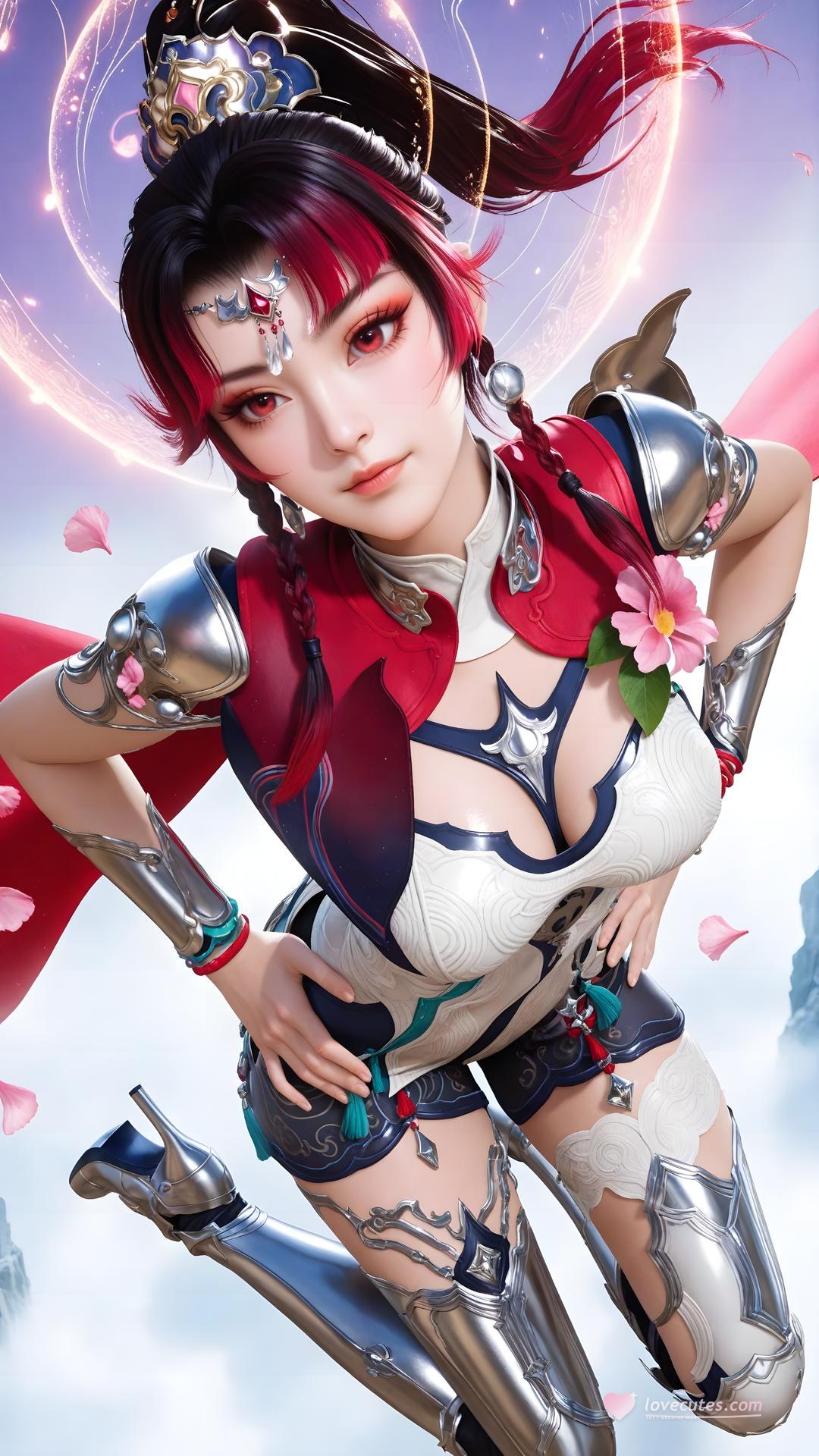 AI Generated Anime Girl - Shenji Yunying bodysuit cơ giáp 68P
