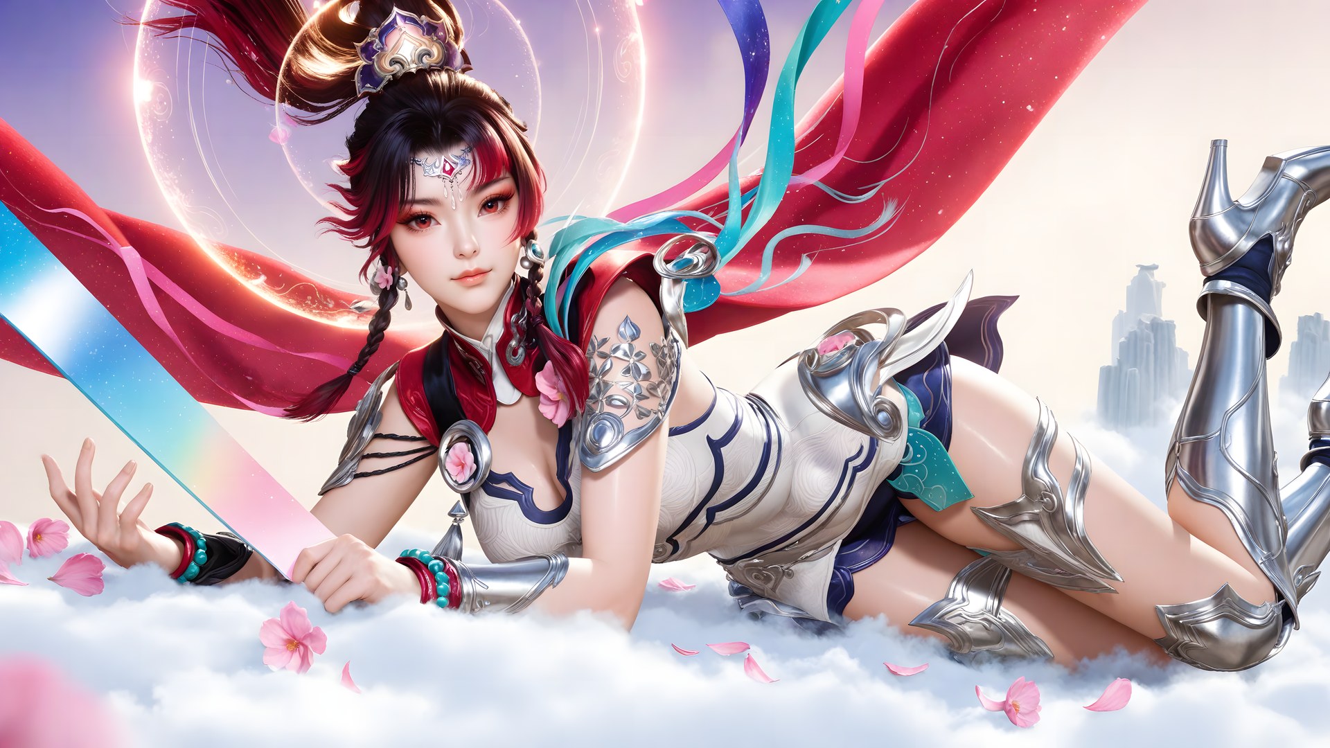 AI Generated Anime Girl - 神驥 雲纓 メカスーツ キャラクター画像集 68P