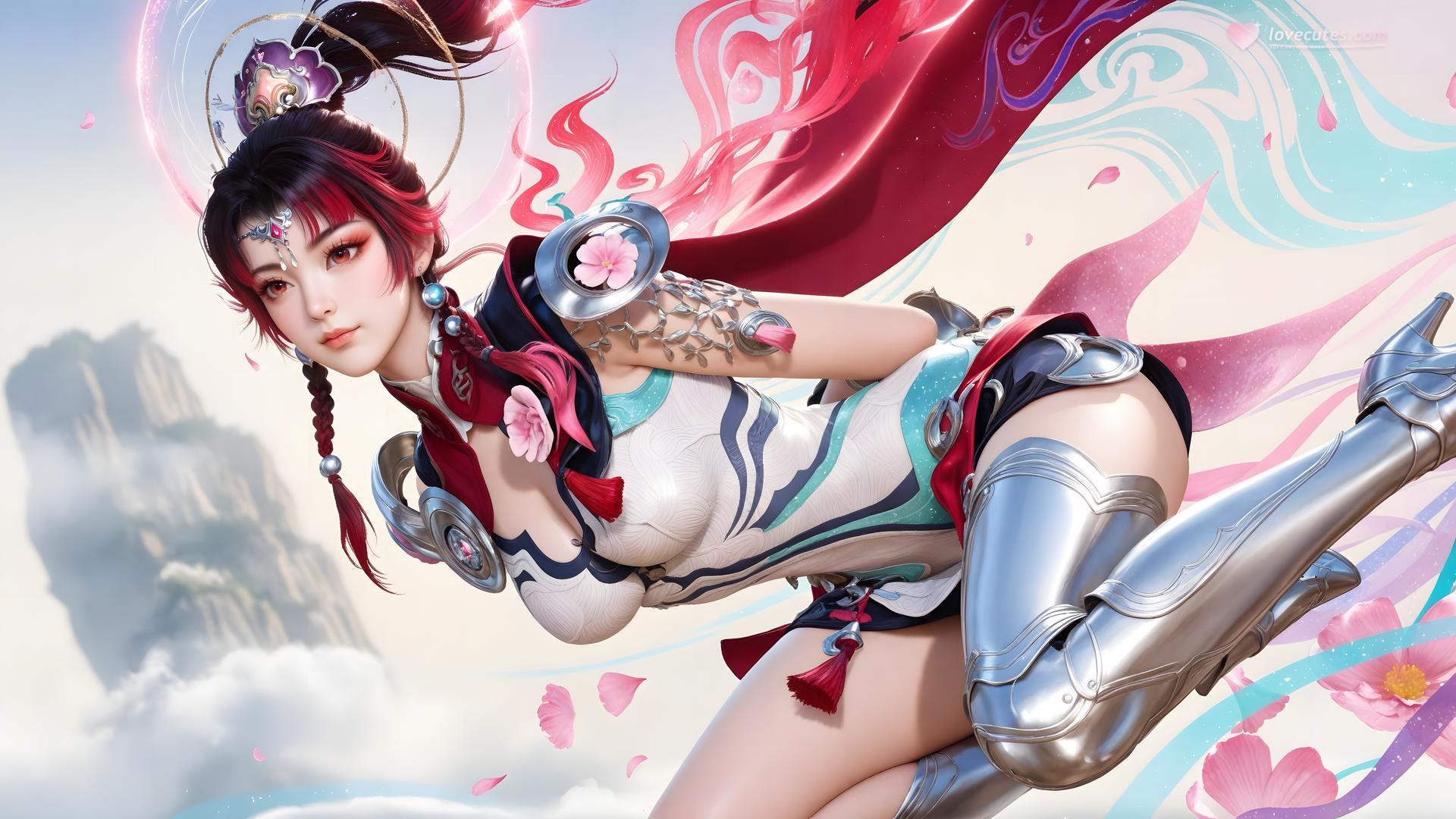 AI Generated Anime Girl - 神驥 雲纓 メカスーツ キャラクター画像集 68P