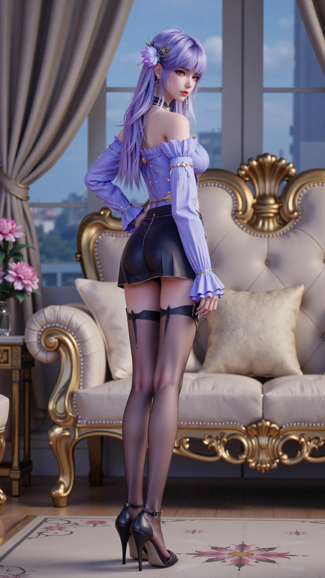 AI Generated Anime Girl - 神印王座 聖采児 制服黒ストッキング画像集 72P