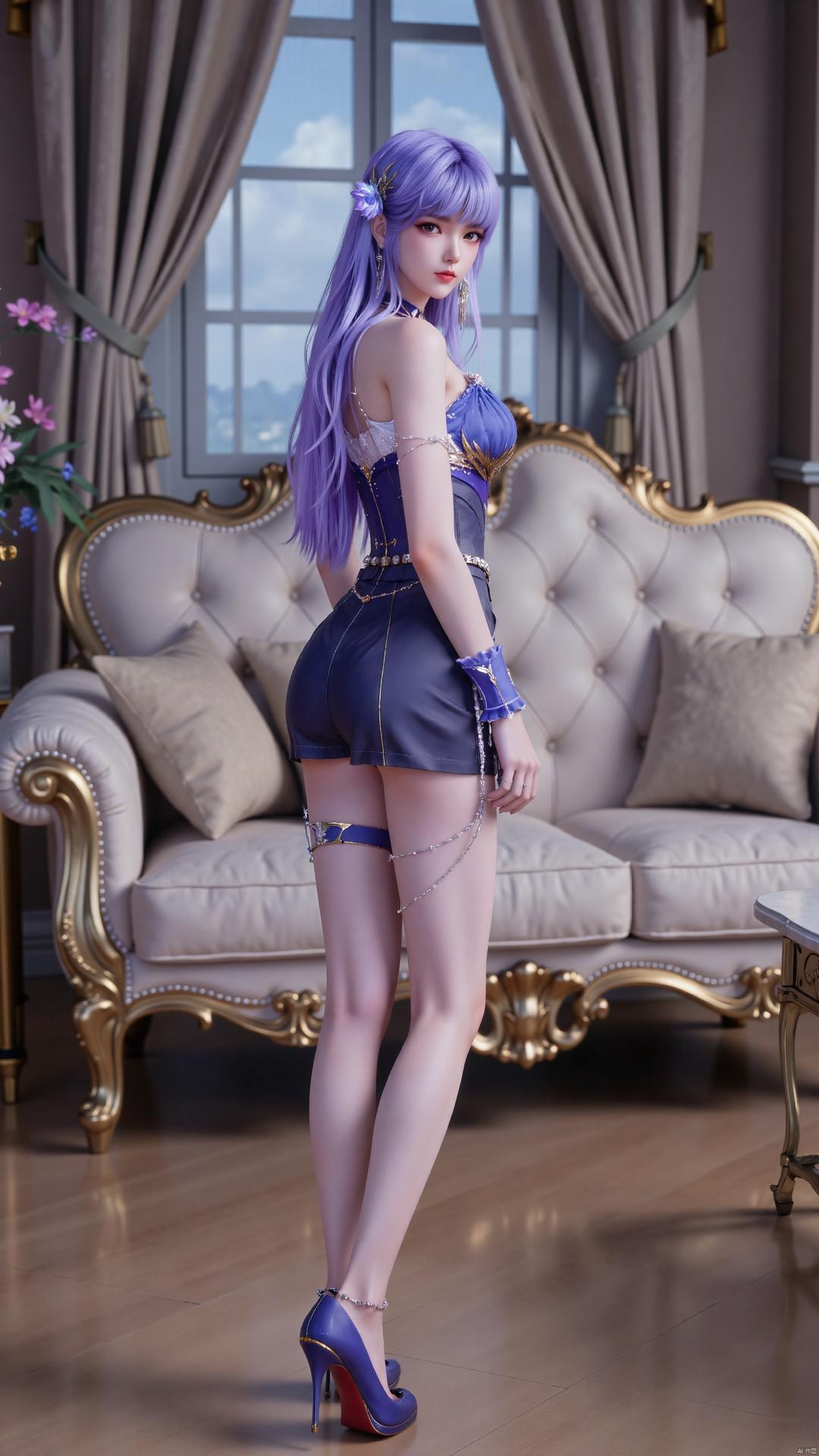 AI Generated Anime Girl - 神印王座 聖采児 制服黒ストッキング画像集 72P