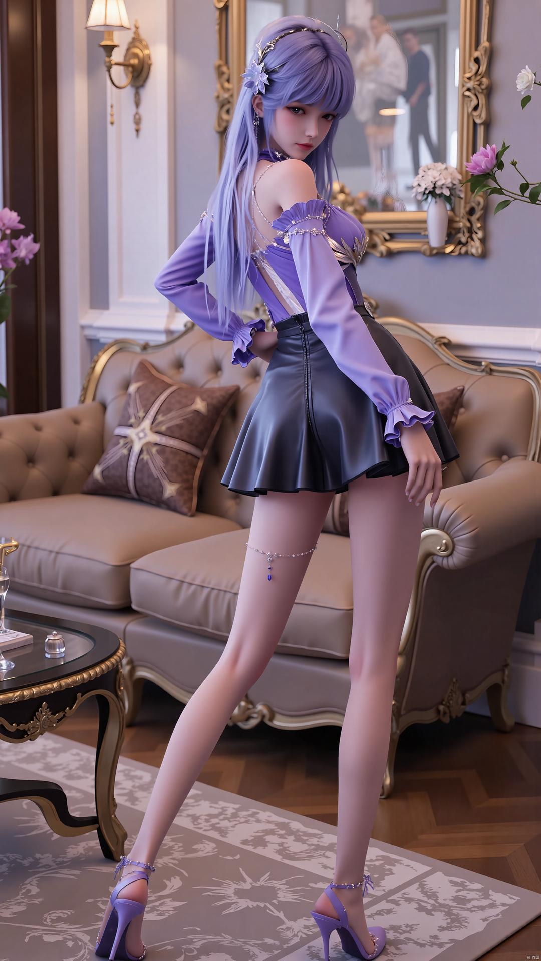 AI Generated Anime Girl - 神印王座 聖采児 制服黒ストッキング画像集 72P