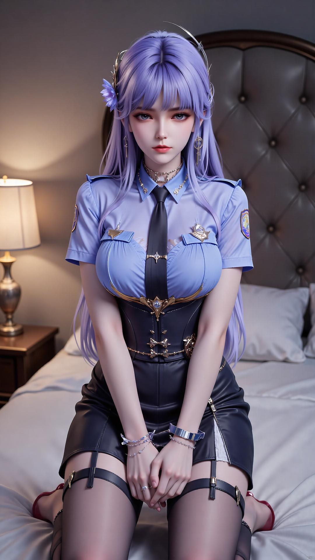 AI Generated Anime Girl - Throne of Seal Cai'er ยูนิฟอร์มถุงน่องดำ 72P