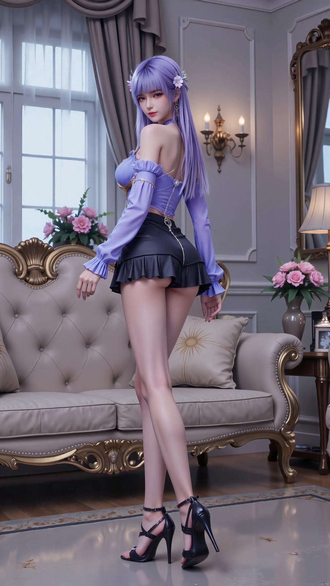 AI Generated Anime Girl - Throne of Seal Cai'er ยูนิฟอร์มถุงน่องดำ 72P