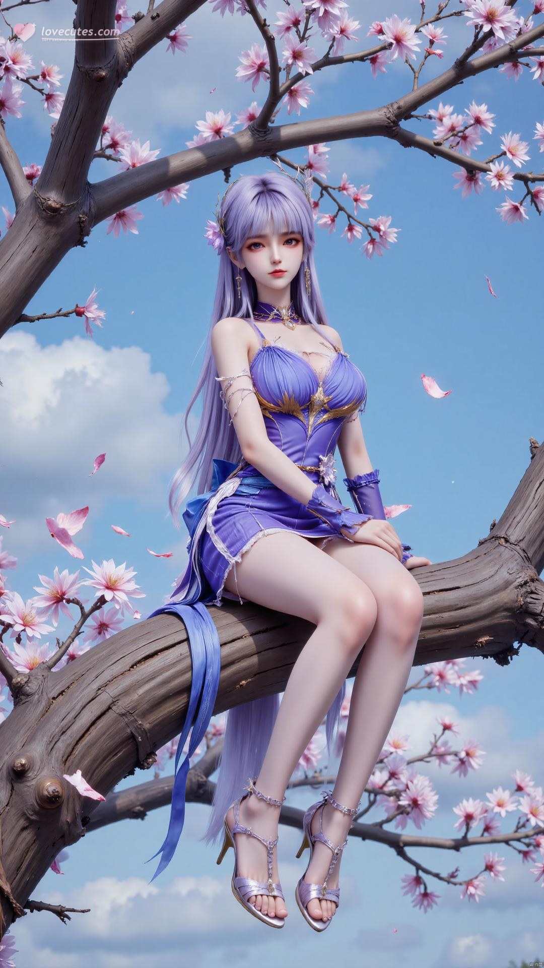 AI Generated Anime Girl - Throne of Seal Cai'er ยูนิฟอร์มถุงน่องดำ 72P