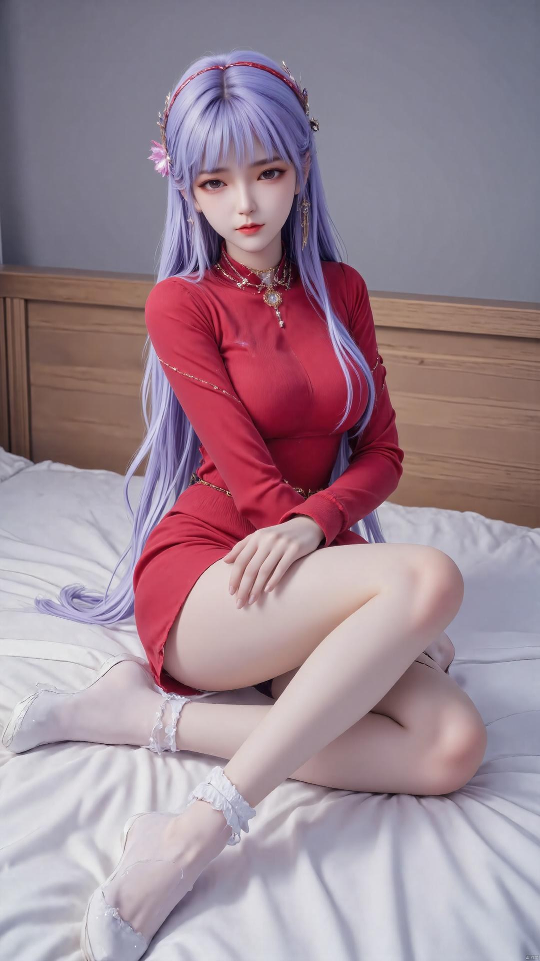 AI Generated Anime Girl - Throne of Seal Cai'er ยูนิฟอร์มถุงน่องดำ 72P