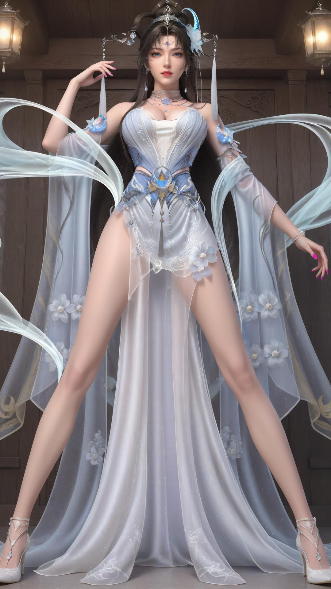 AI Generated Anime Girl - 완미세계 요청공주 블랙 스타킹 실내 부두아르 갤러리 하편 250P