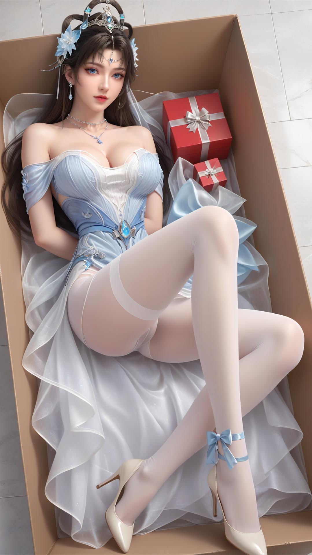 AI Generated Anime Girl - 완미세계 요청공주 블랙 스타킹 실내 부두아르 갤러리 하편 250P