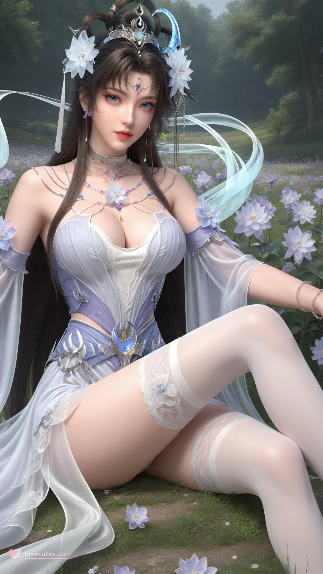 AI Generated Anime Girl - 완미세계 요청공주 블랙 스타킹 실내 부두아르 갤러리 하편 250P