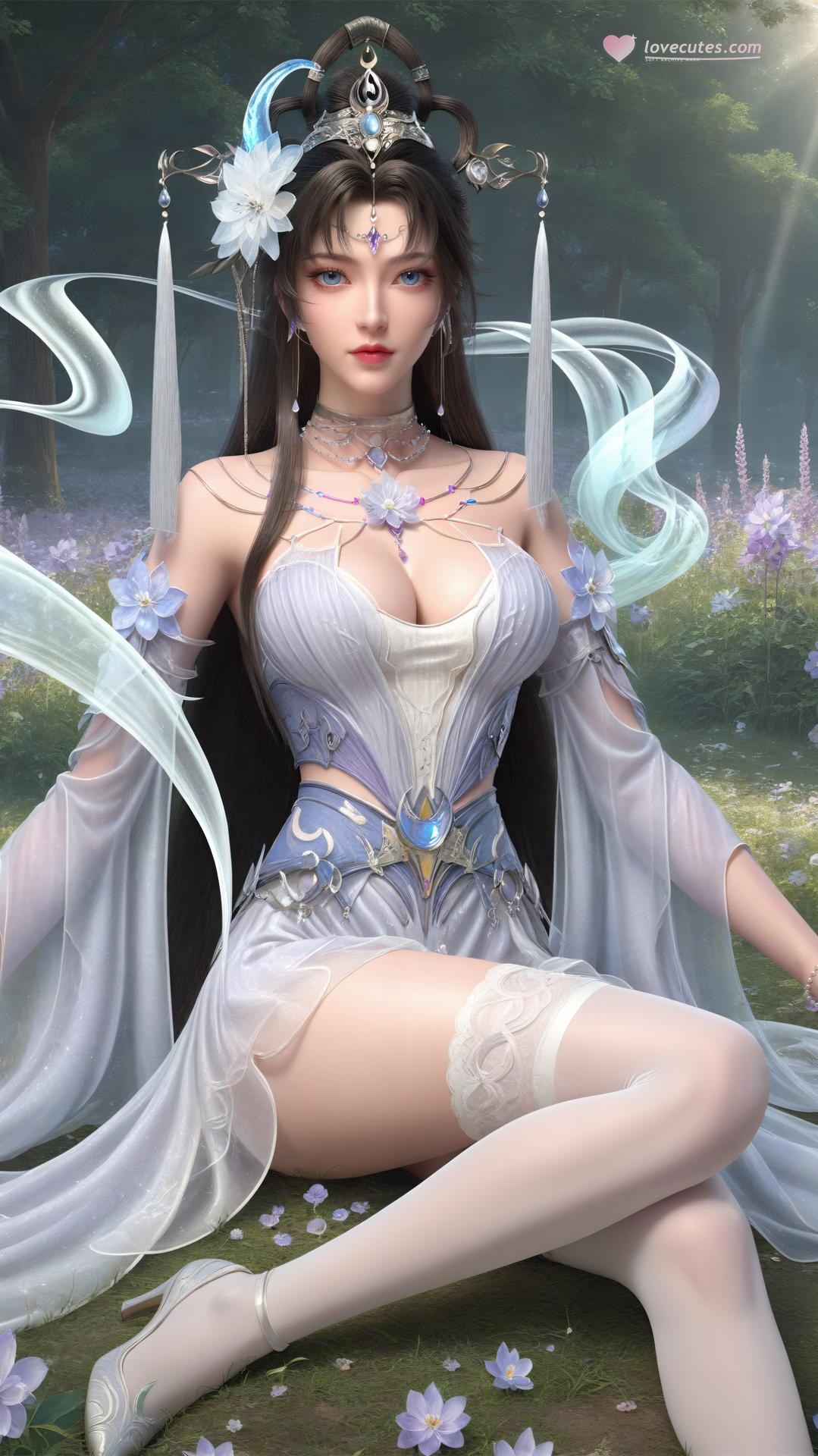 AI Generated Anime Girl - 완미세계 요청공주 블랙 스타킹 실내 부두아르 갤러리 하편 250P
