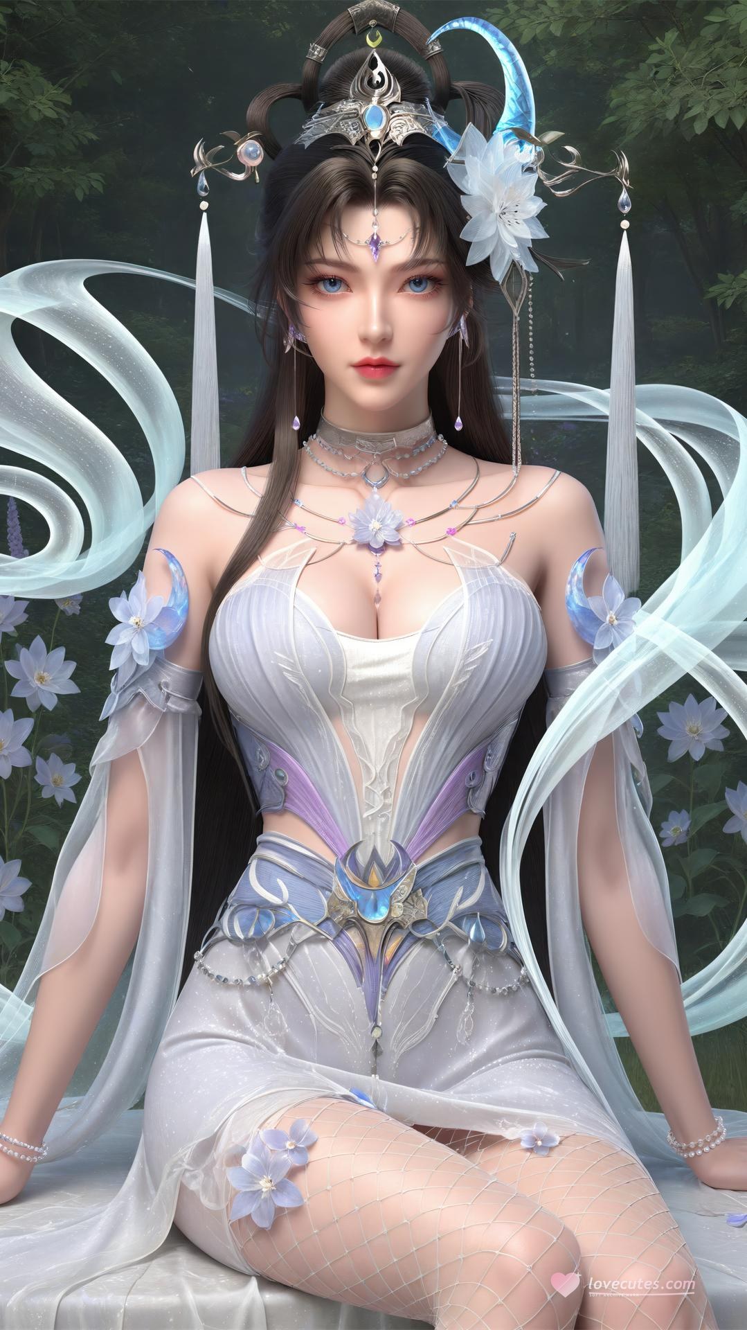 AI Generated Anime Girl - เจ้าหญิงเยวี่ยเยว่ Perfect World ถุงน่องดำฉากในห้องส่วนตัว ตอนท้าย 250P