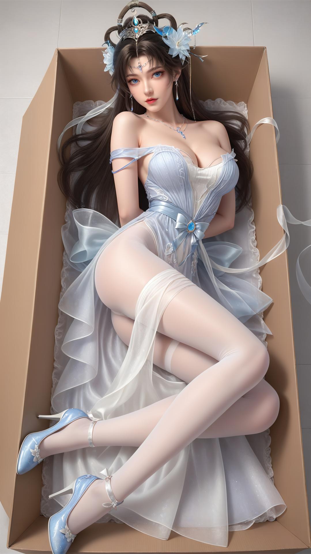 AI Generated Anime Girl - เจ้าหญิงเยวี่ยเยว่ Perfect World ถุงน่องดำฉากในห้องส่วนตัว ตอนท้าย 250P
