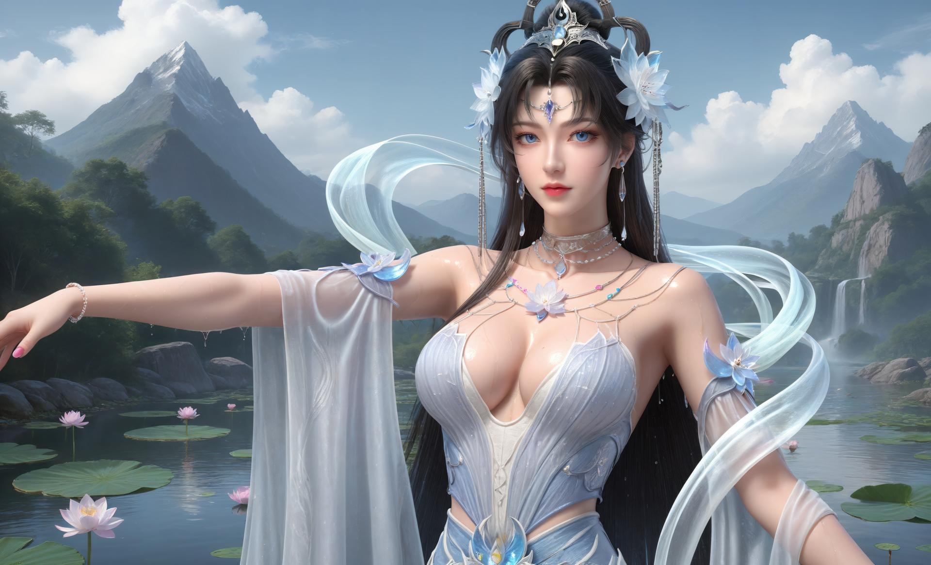 AI Generated Anime Girl - เจ้าหญิงเยวี่ยเยว่ Perfect World ถุงน่องดำฉากในห้องส่วนตัว ตอนท้าย 250P