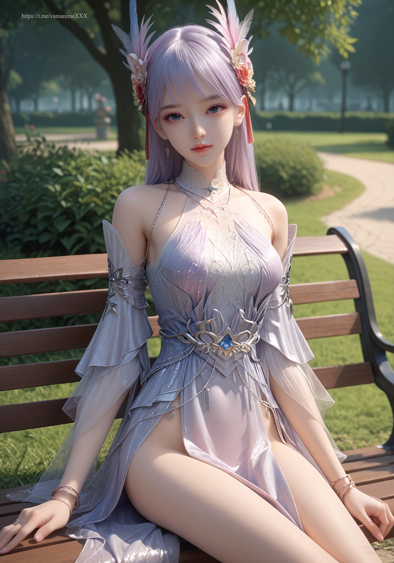 AI Nudes - Kejin Player Lin Ziyue Purple Fairy Dress Gallery 105P