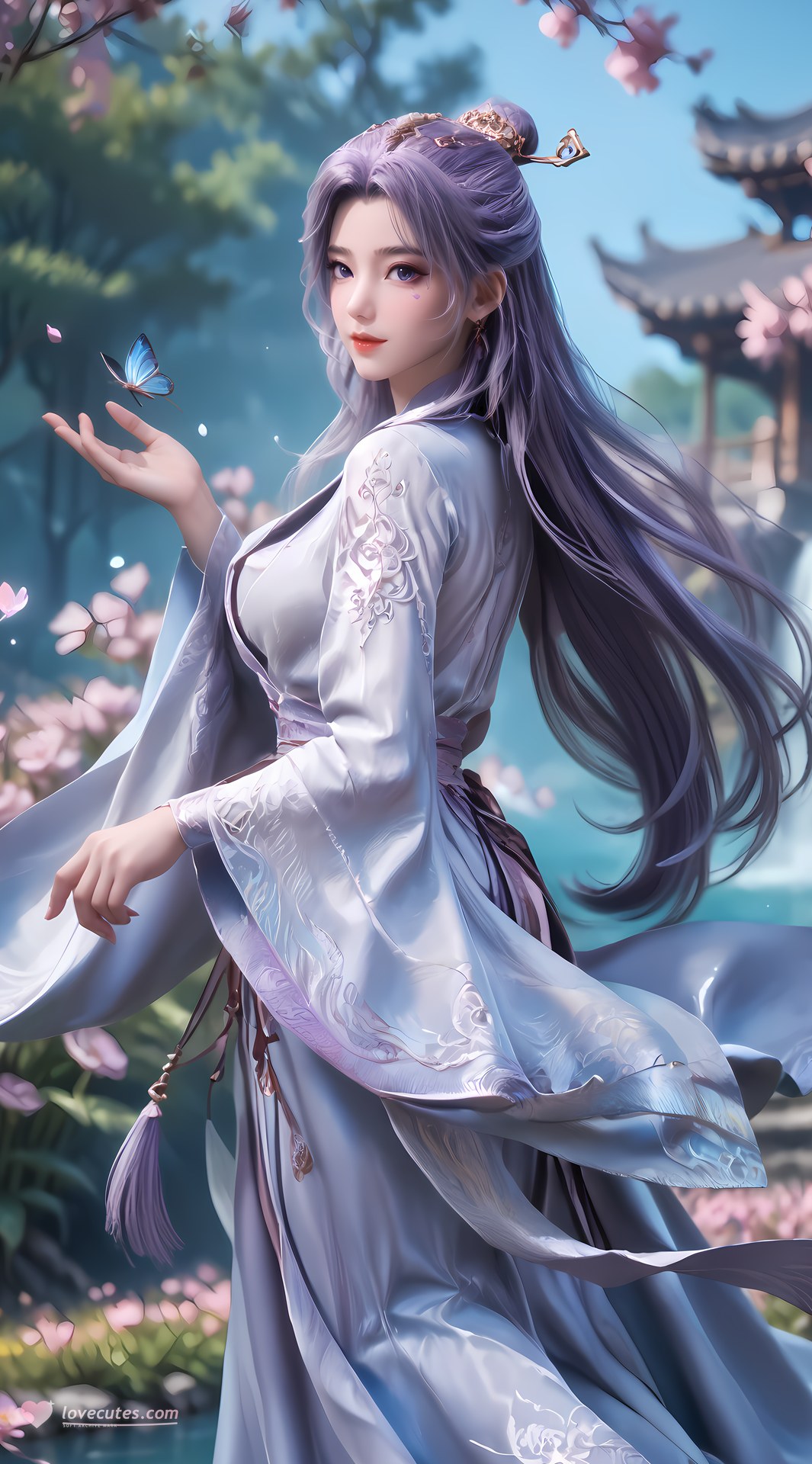 AI Nudes - 師兄啊師兄 雲霄：紫髮花園水景露穴圖集 91P
