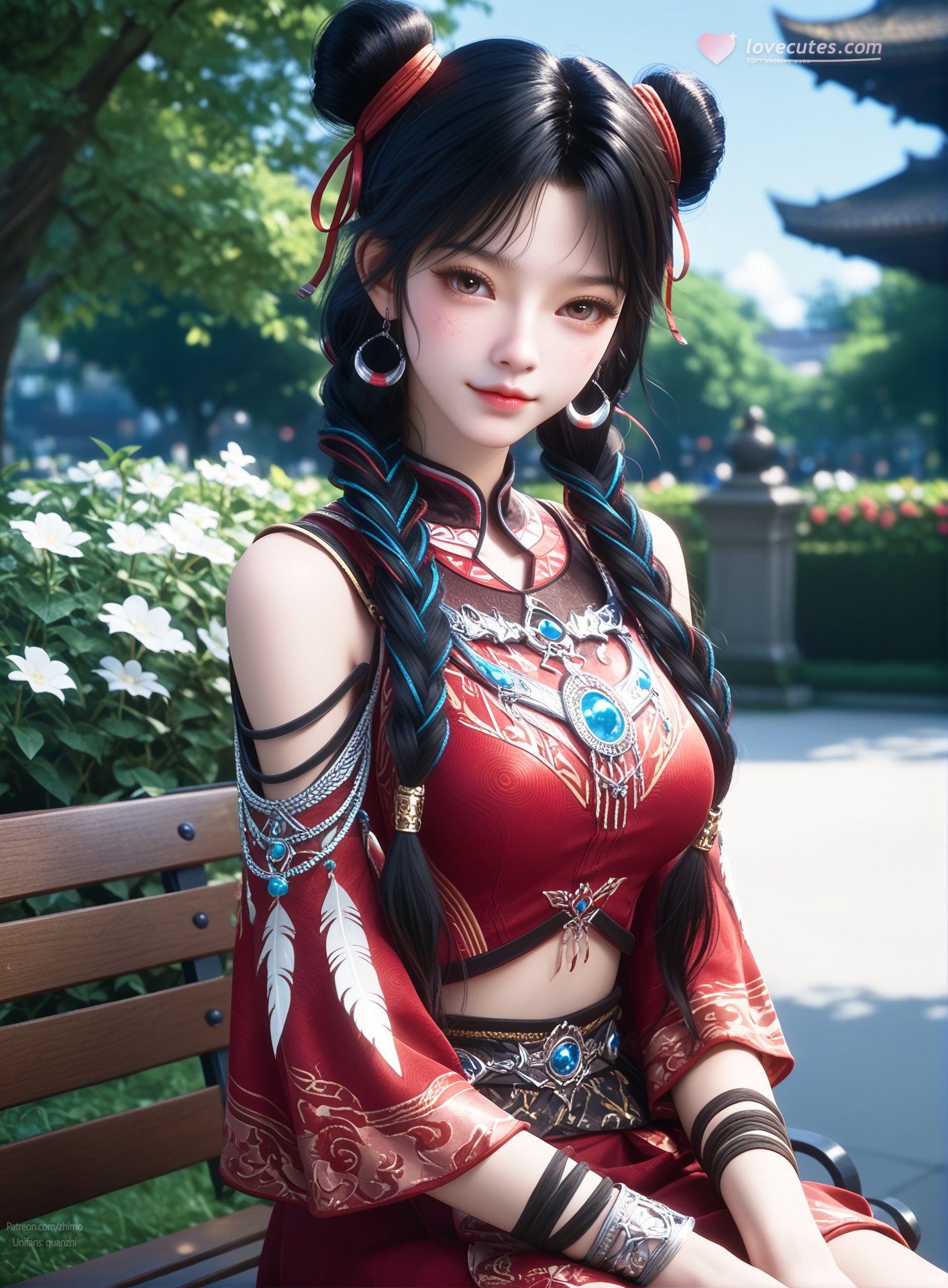 AI Nudes - 擇天記 白落衡 赤衣ツイン団子AIヌード画像集 105P