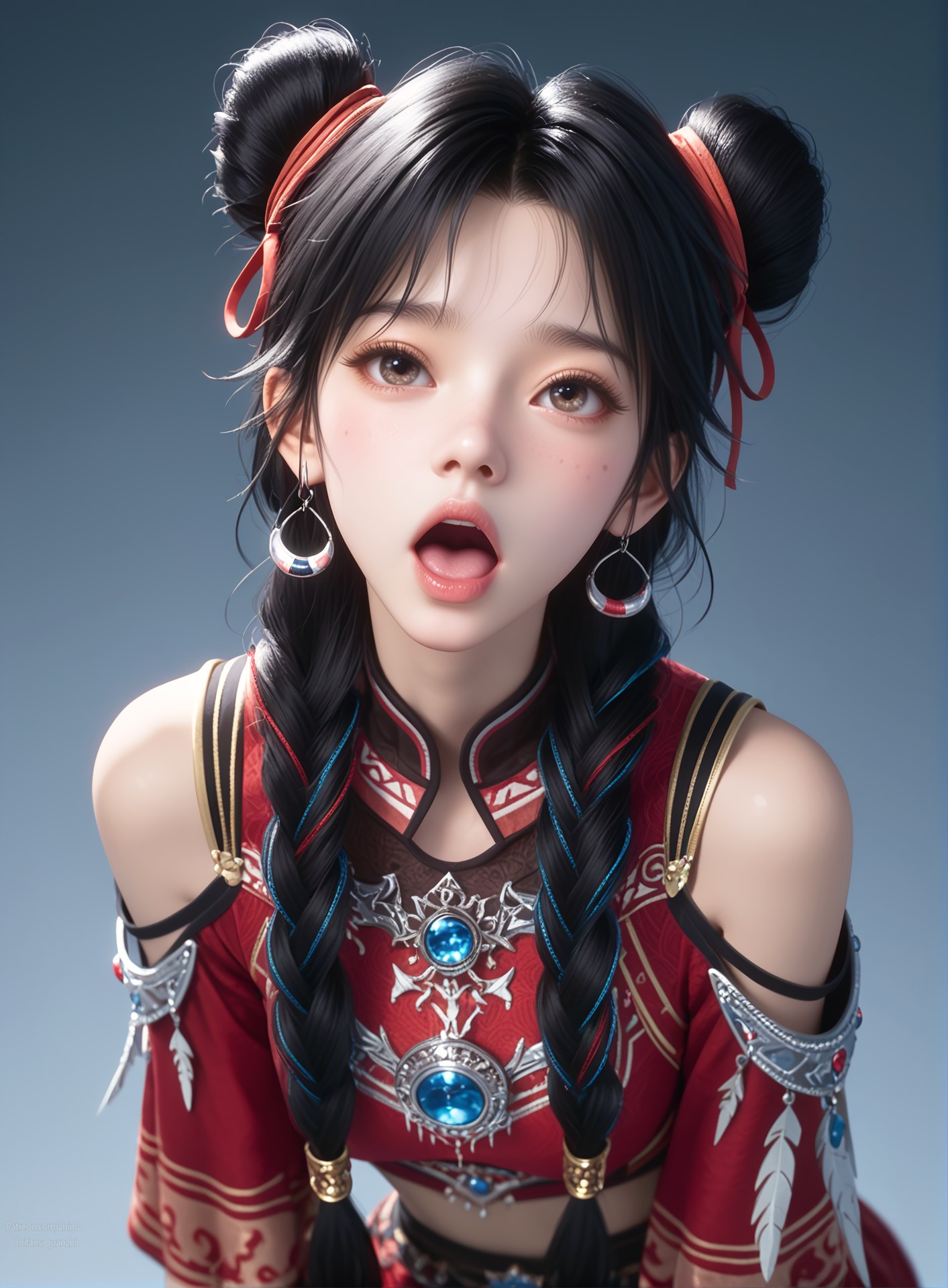 AI Nudes - 擇天記 白落衡 赤衣ツイン団子AIヌード画像集 105P