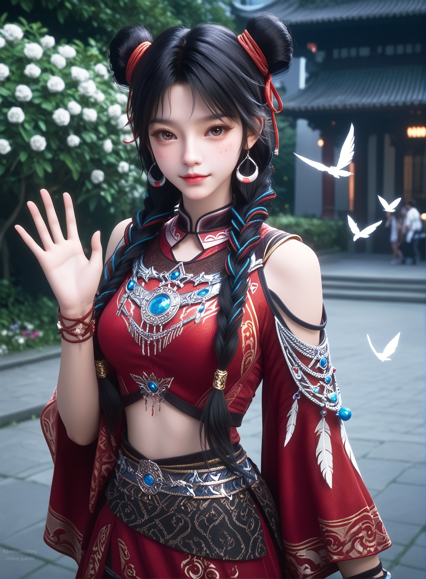 AI Nudes - 择天记 白落衡：红衣双丸子头露穴圖集 105P
