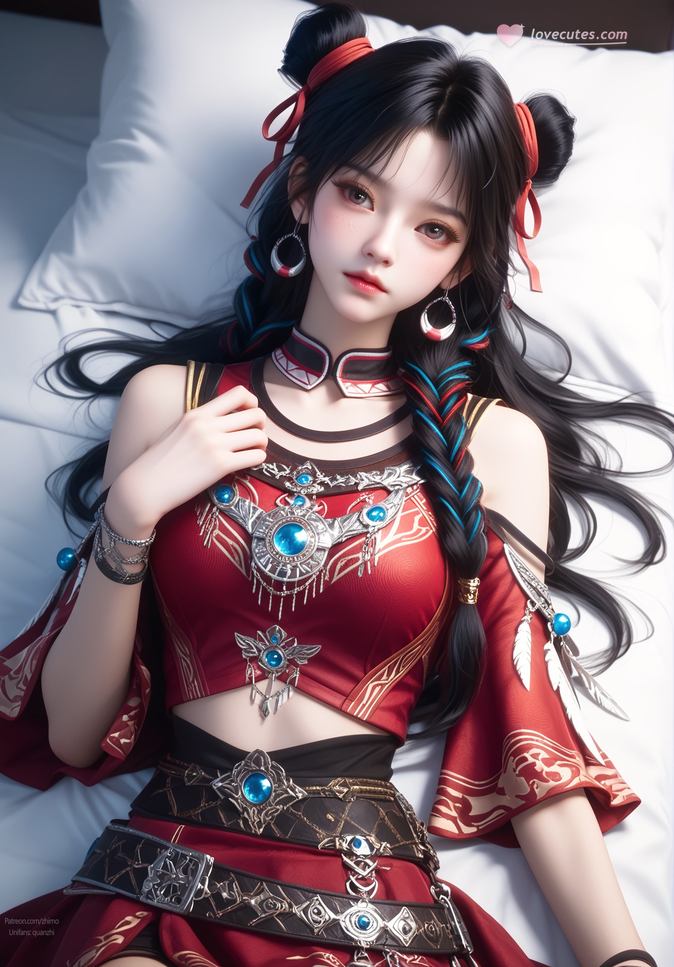AI Nudes - 择天记 白落衡：红衣双丸子头露穴圖集 105P